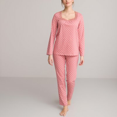 Polka Dot Cotton Pyjamas with Long Sleeves ANNE WEYBURN