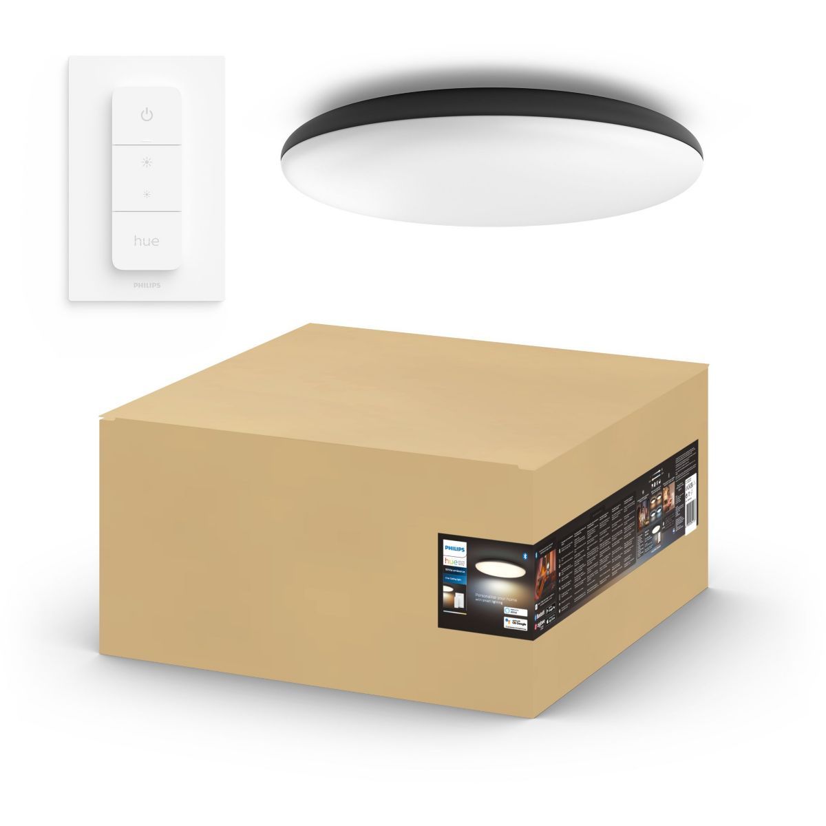 plafonnier hue wa cher 39w noir+tlc