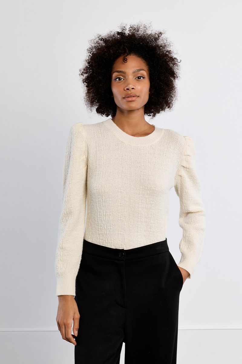 Pull en maille, manches ballons, LILI SIDONIO