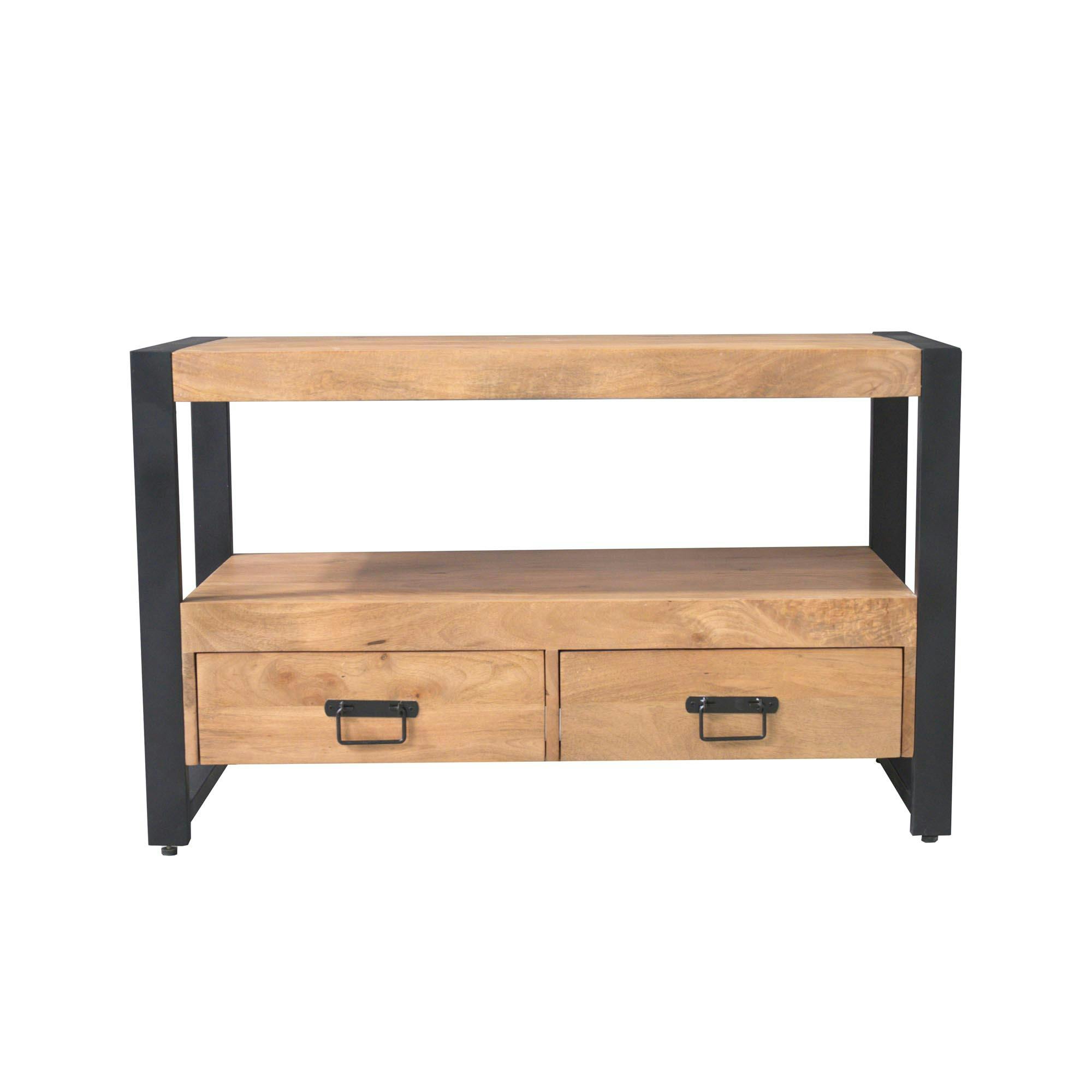 Meuble TV 2 tiroirs double plateau MILORA, PIER IMPORT