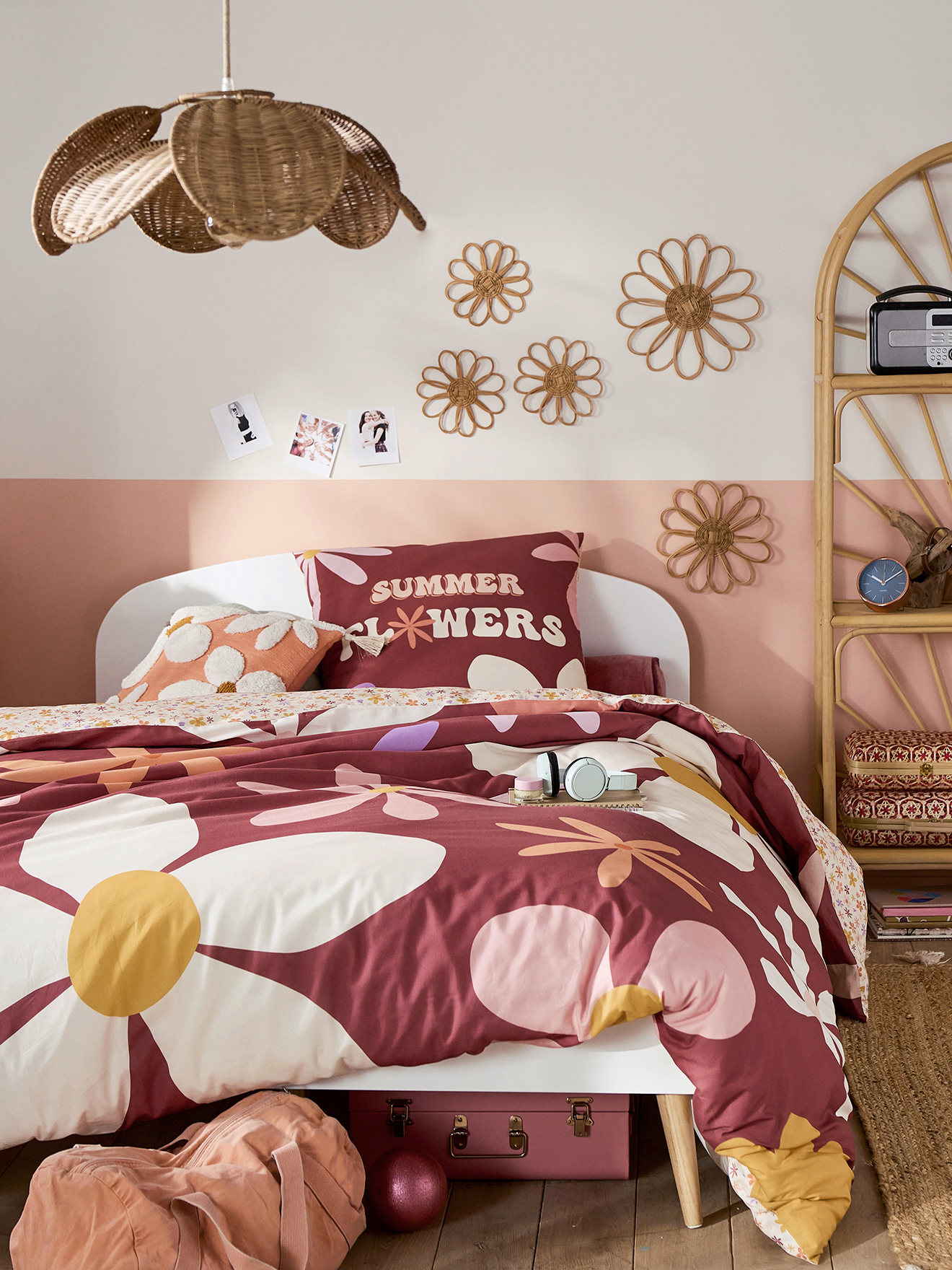 Parure housse de couette et taie d'oreiller IBIZA, avec coton recyclé, VERTBAUDET