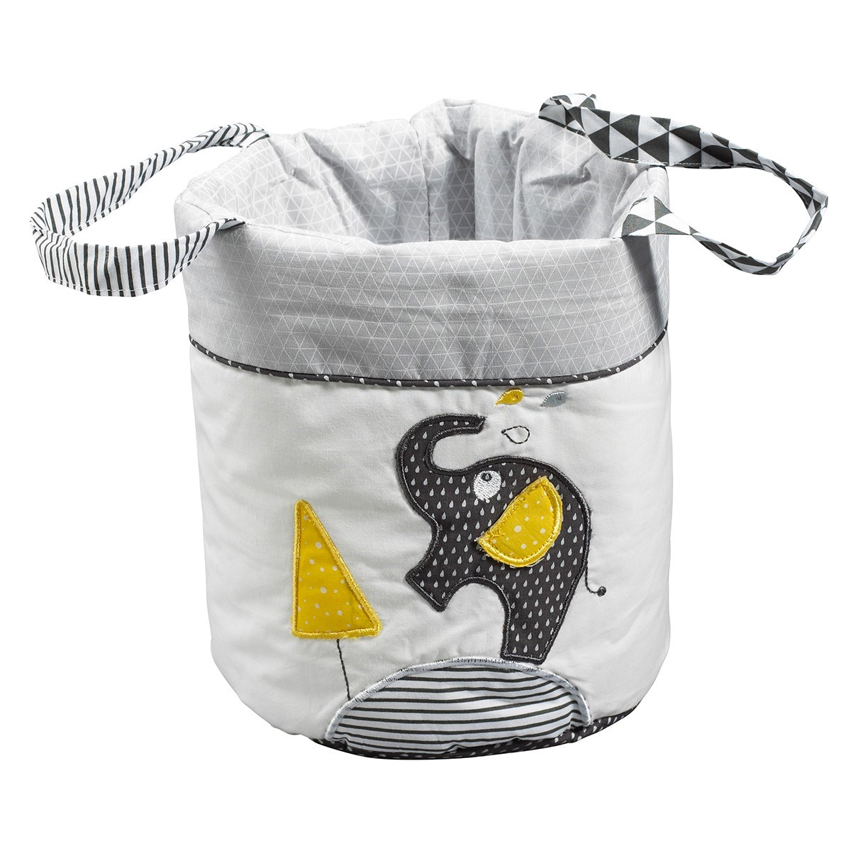Lot de 3 Corbeilles gigogne en tissu en coton, SAUTHON
