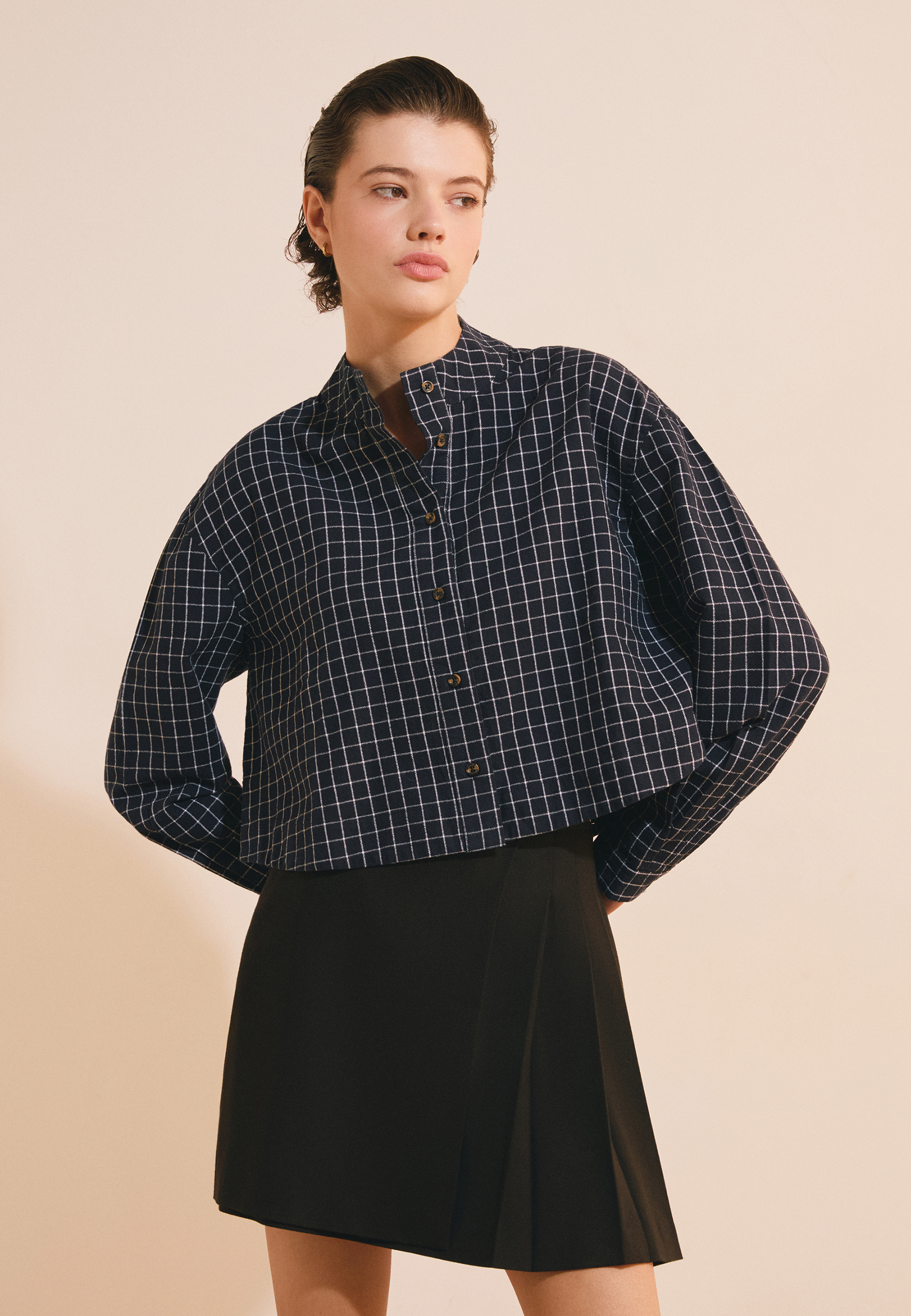 Chemise courte boxy à carreaux CLOTHERE CRX, ETAM