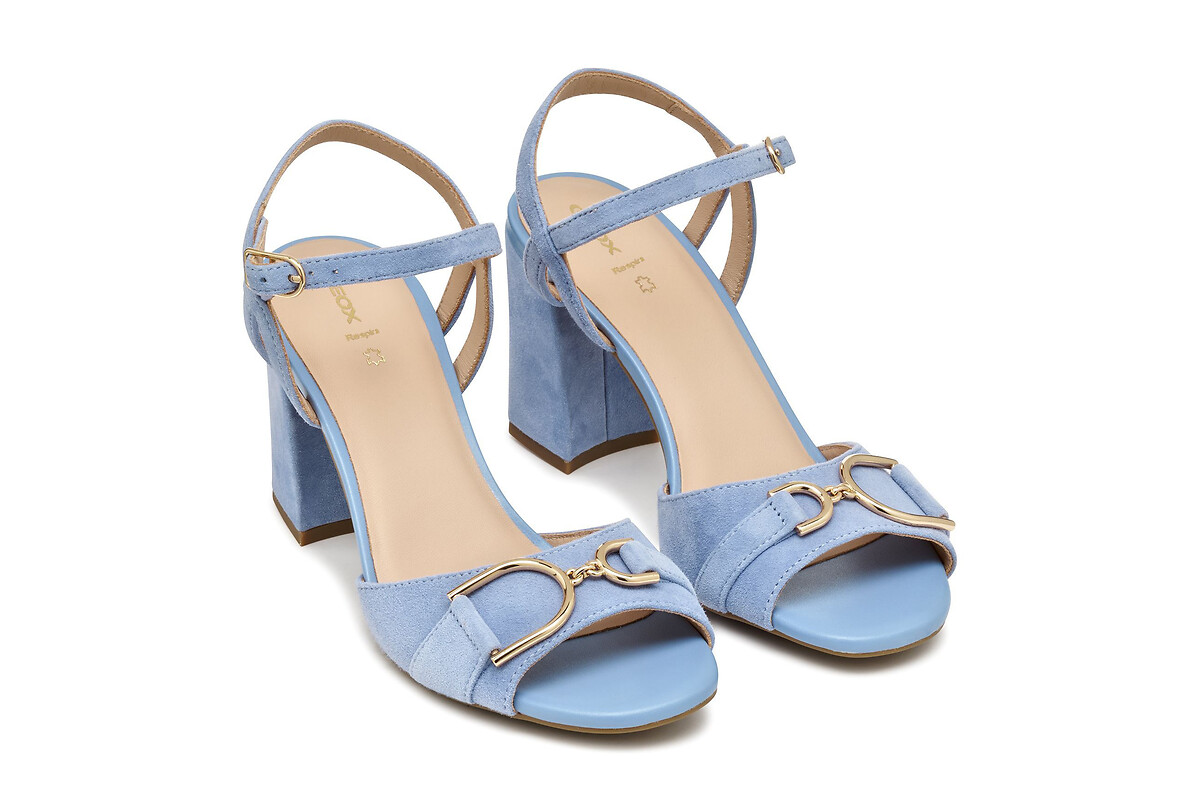 New Eraklia 80 Suede Sandals with Heel, GEOX
