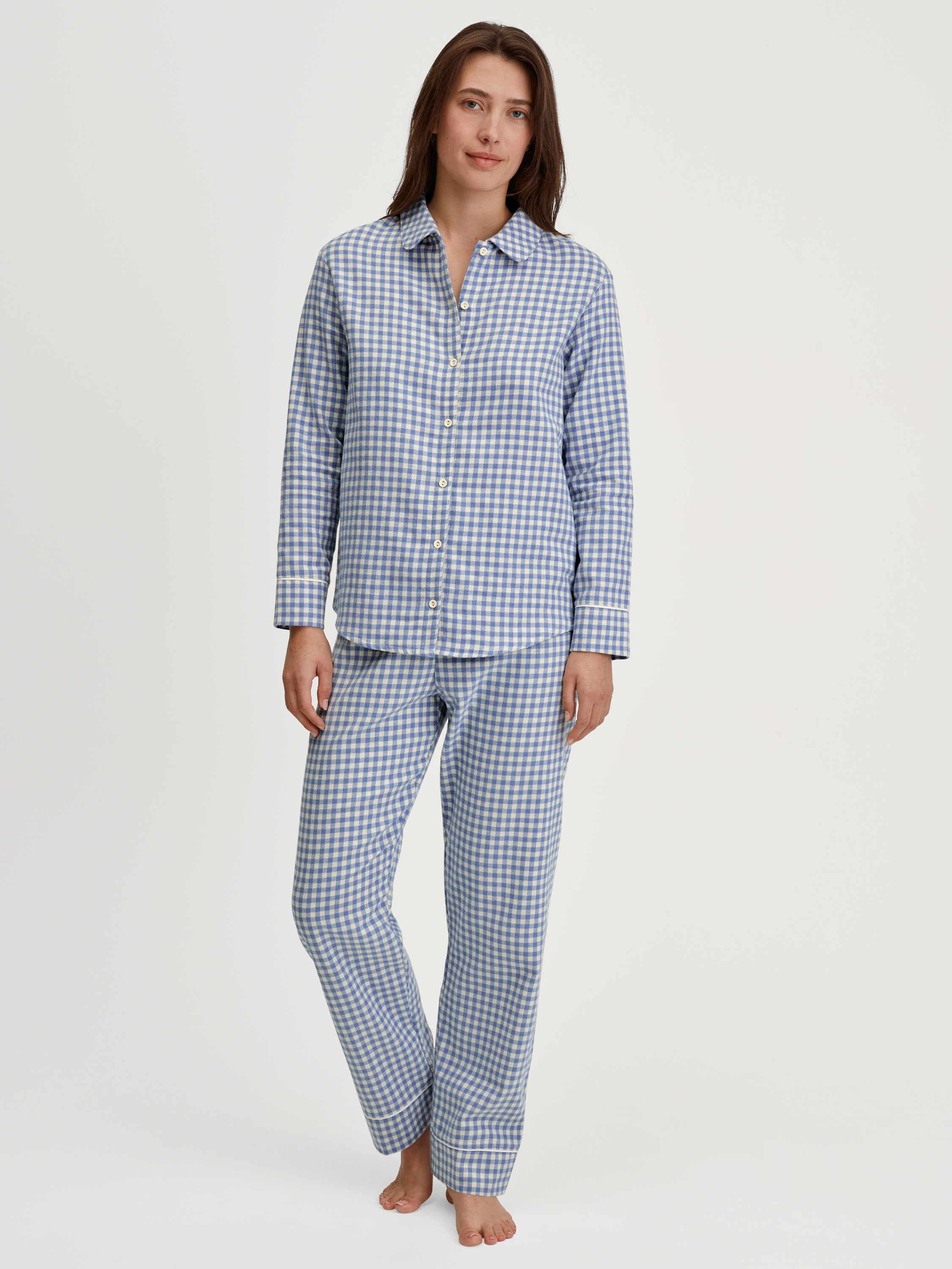 Pyjama en flanelle, boutonné de bout en bout manches longues Coton FLANNEL DREAMS, CALIDA