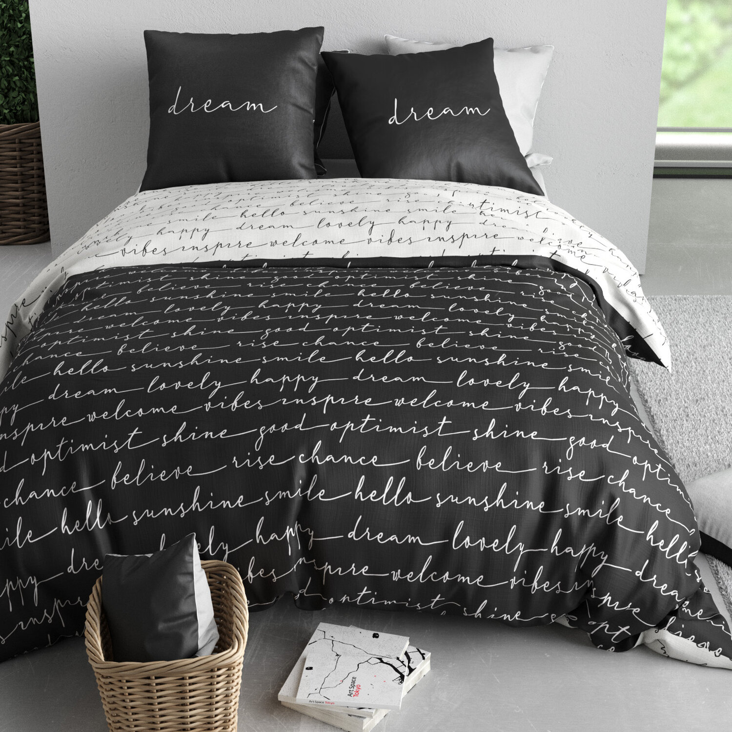 Parure housse de couette en microfibre imprimée, Rita, C DESIGN HOME TEXTILE