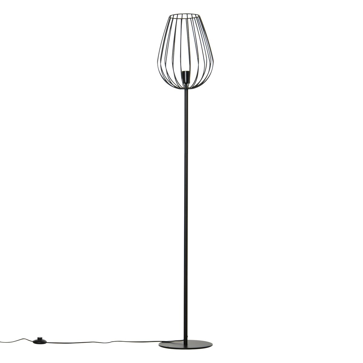 lampadaire design industriel metal filaire noir