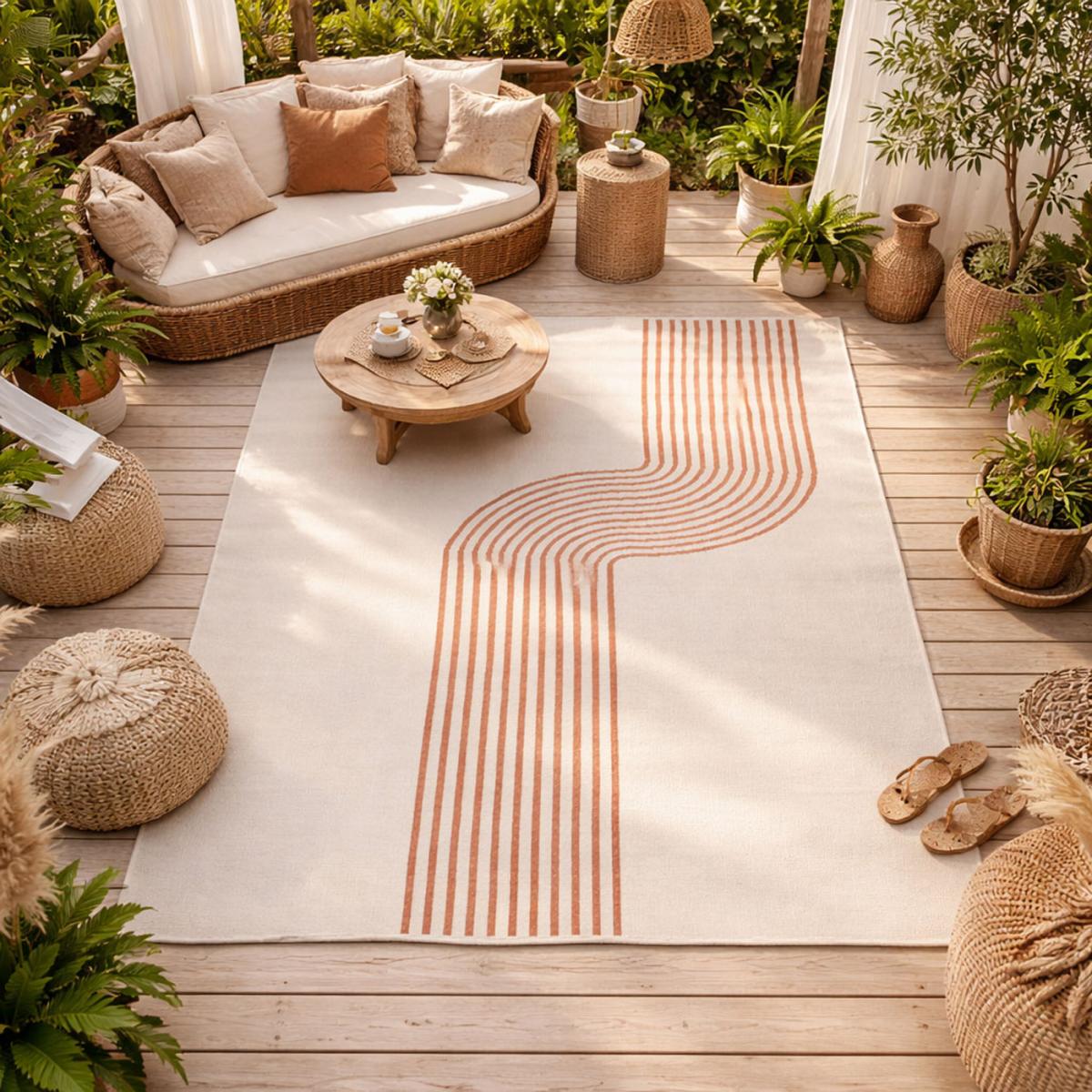 Tapis extérieur, kilim reversible LYN2 BM REVERSIBLE, UN AMOUR DE TAPIS