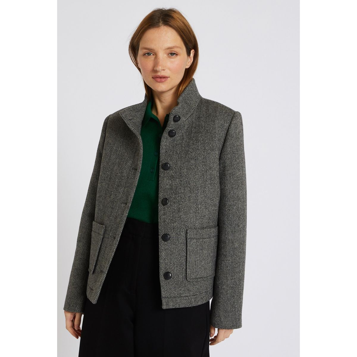 Manteau laine chiné femme hot sale