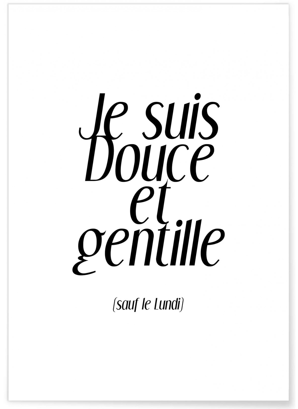 Affiche 'Douce et gentille', L'AFFICHERIE