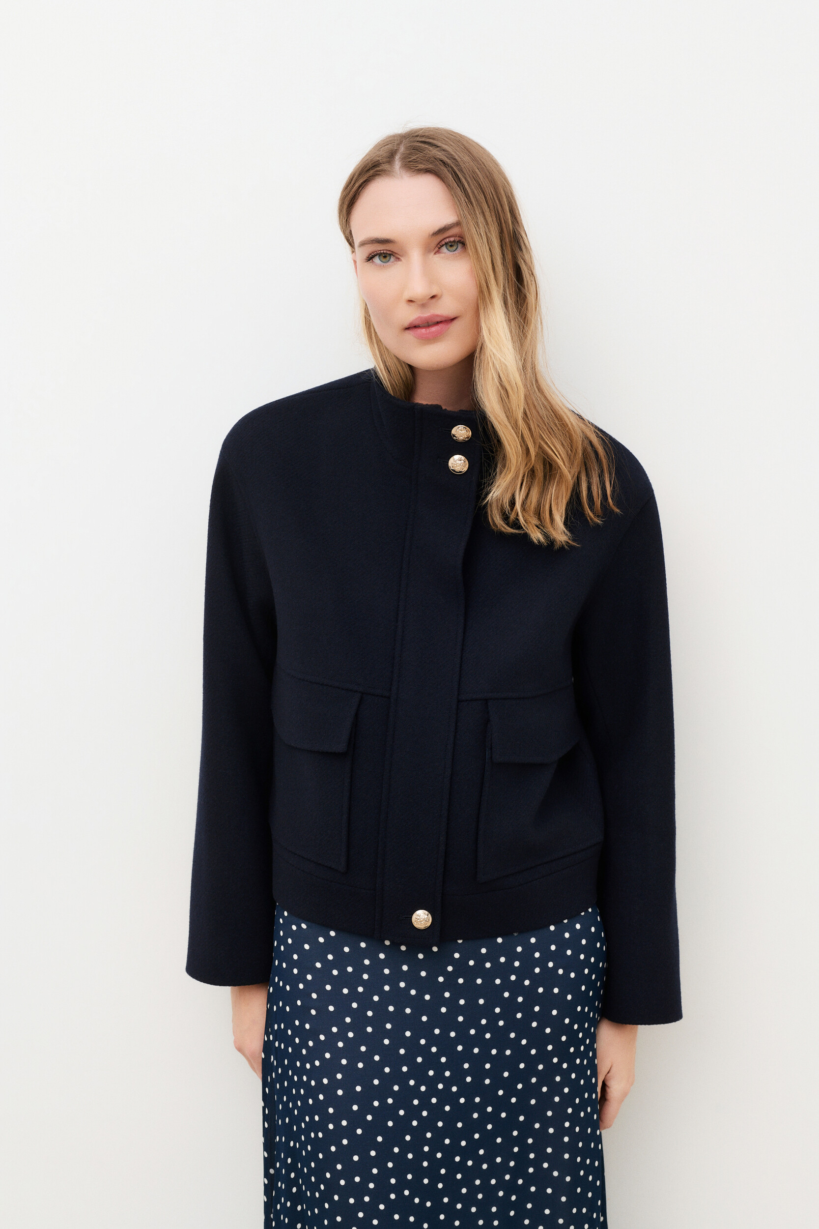 Manteau droit col montant GMADDIE, CAROLL
