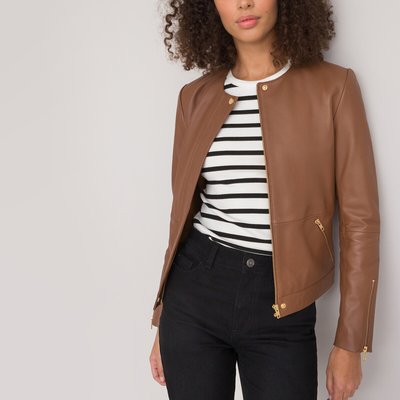 Leather Collarless Jacket LA REDOUTE COLLECTIONS