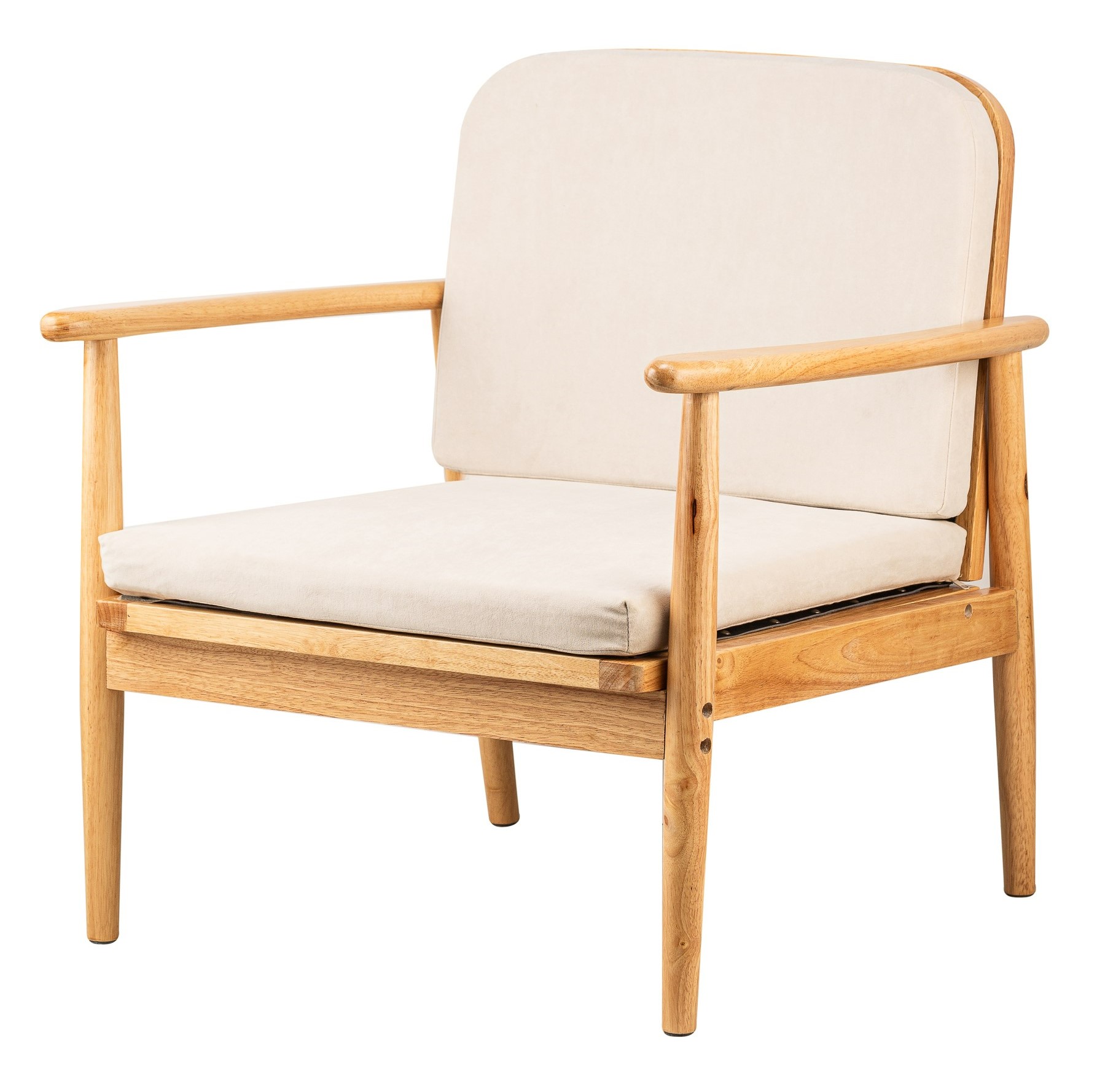 Fauteuil de salon en bois massif, SURABAYA, NORDLYS