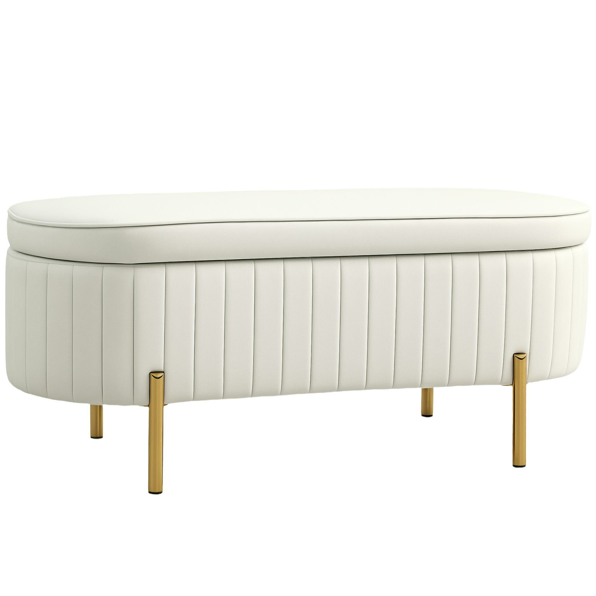 Pouf de rangement Tissu effet velours (100 %, HOMCOM