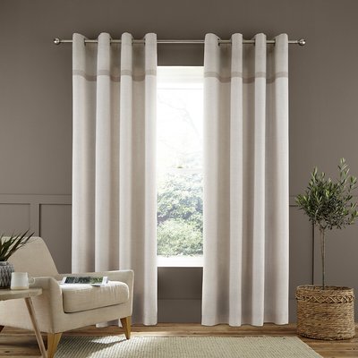 Melville Lightweight Woven Texture Eyelet Curtains CATHERINE LANSFIELD