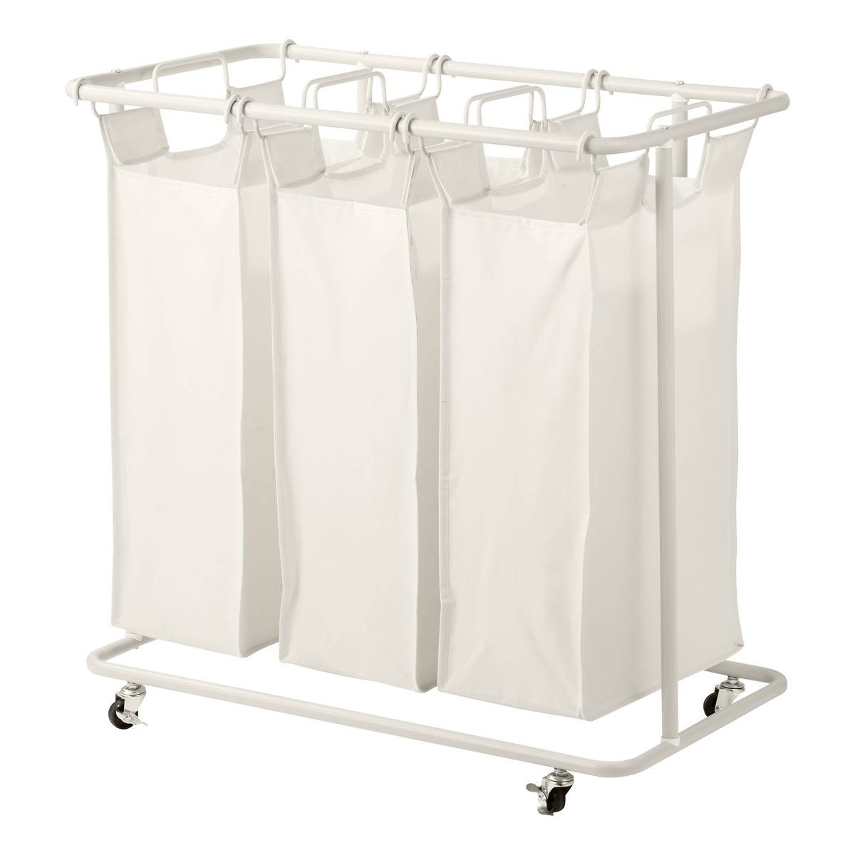 Panier à linge à roulettes 3 compartiments LINEA, 5FIVE SIMPLY SMART