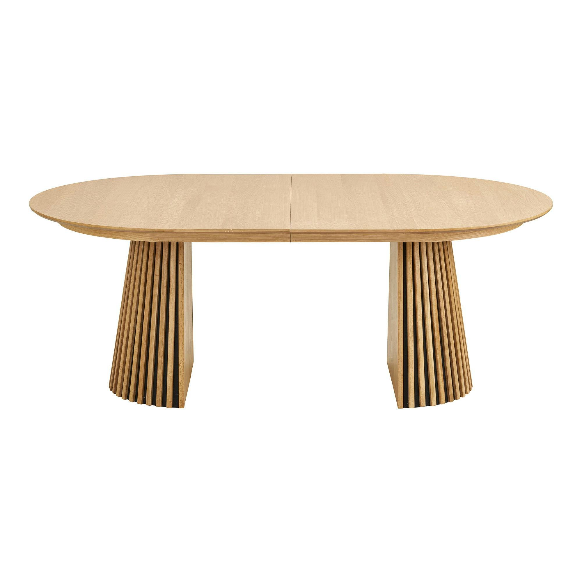 Table ovale en chêne extensible 8/12 places AMSTERDAM, PIER IMPORT