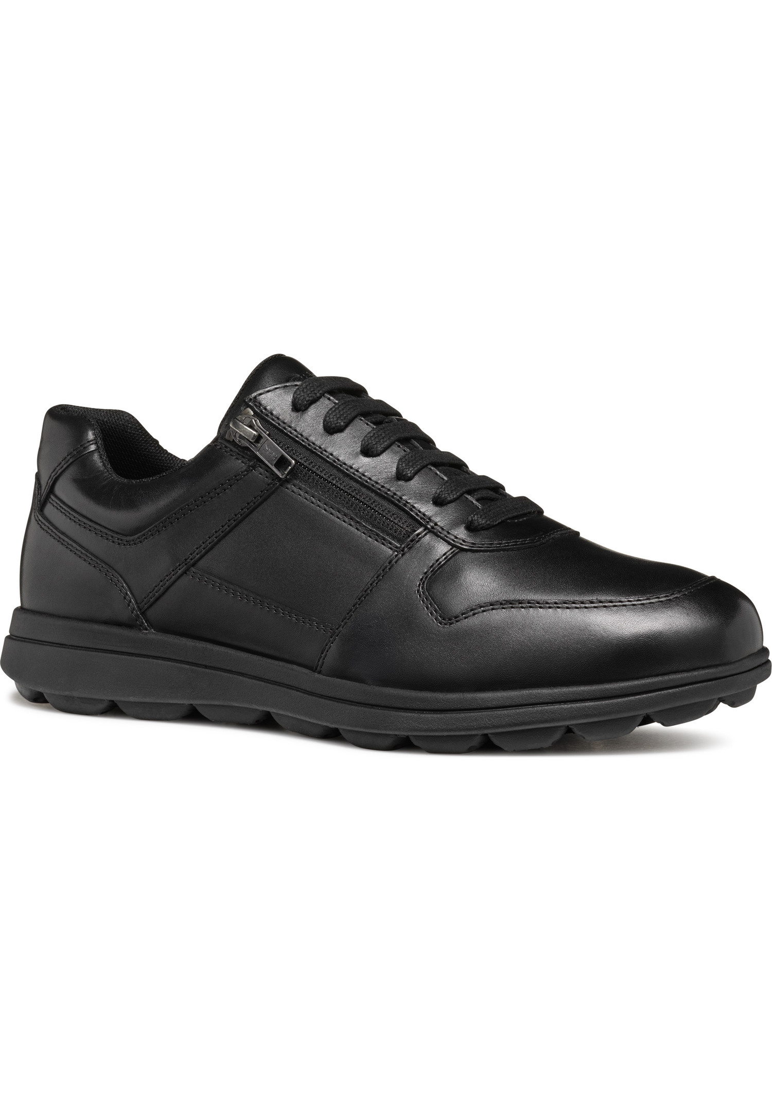 Baskets respirantes zippées en cuir Spherica EC12, GEOX