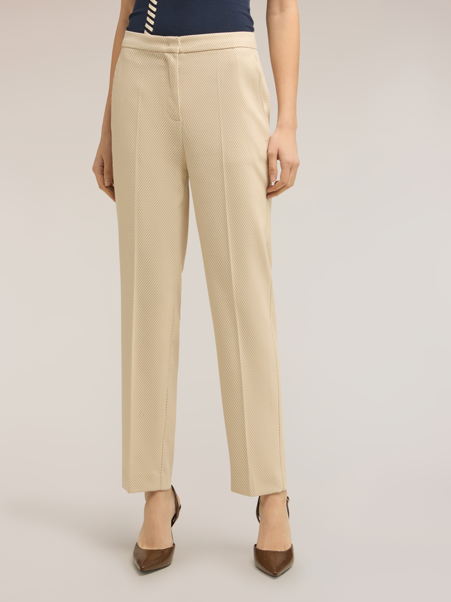 Pantalon regular à rayures, MOTIVI