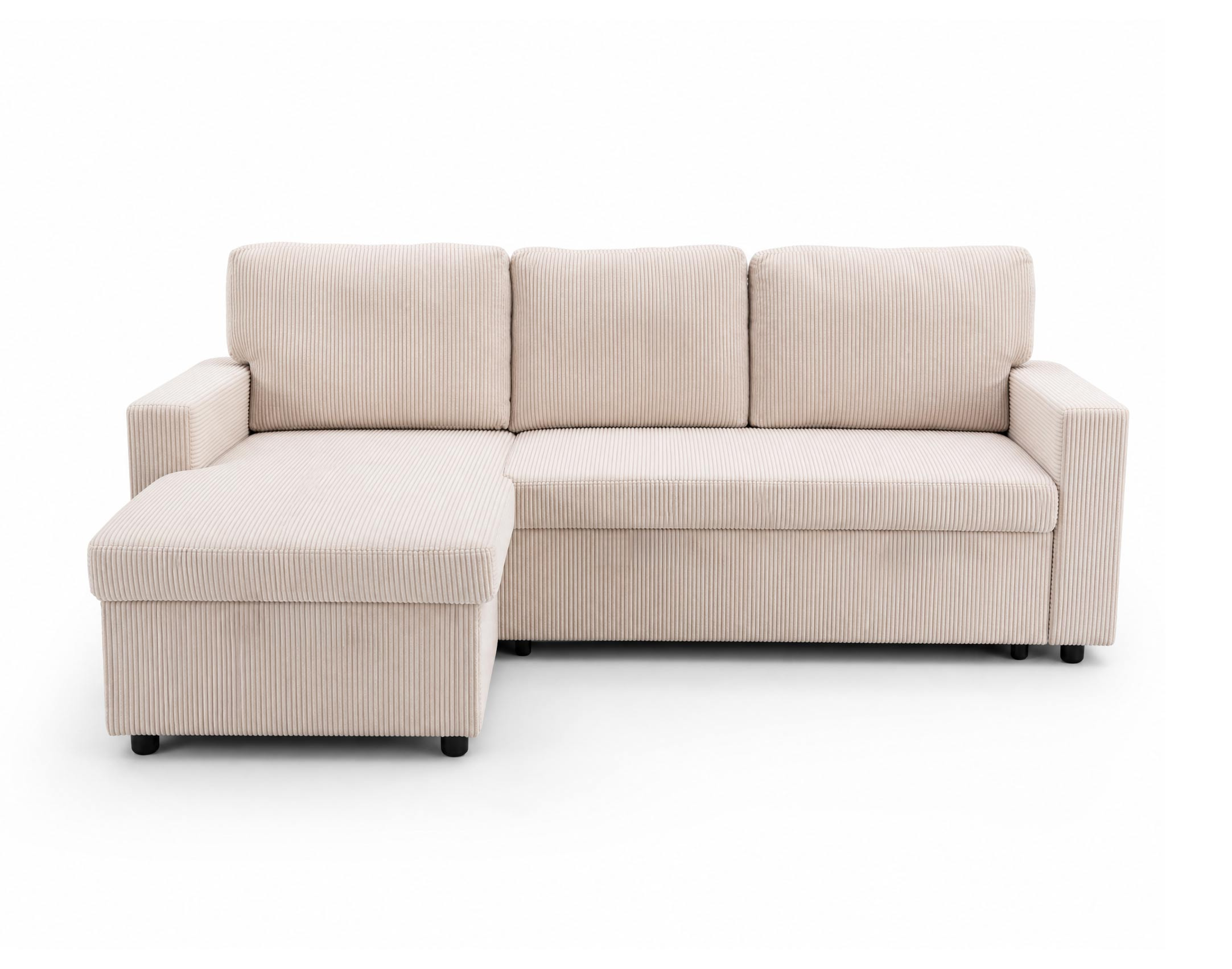 Canapé d’angle convertible velours côtelé, MEIYA, BEST MOBILIER