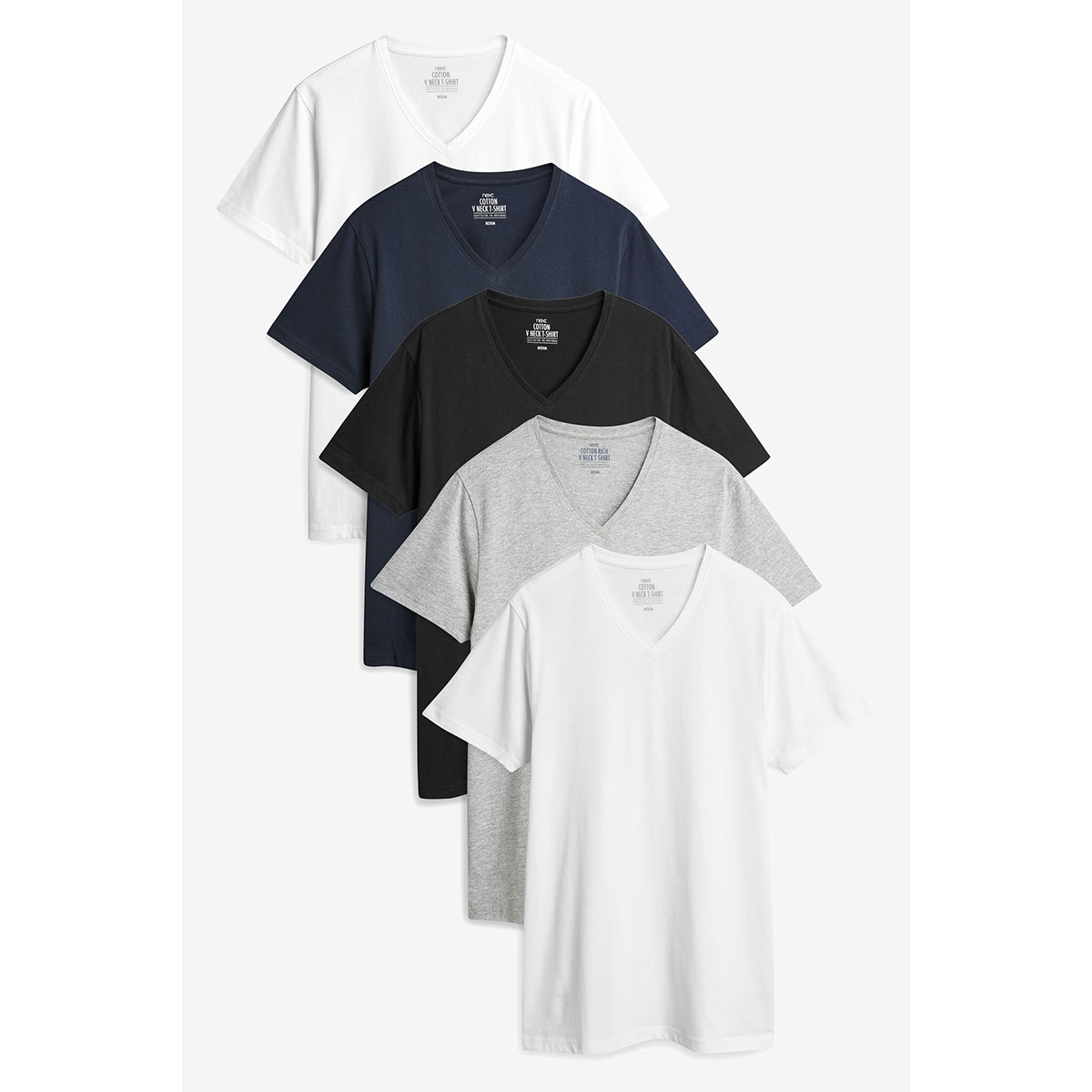 T-shirt à col v, lot de 5, NEXT