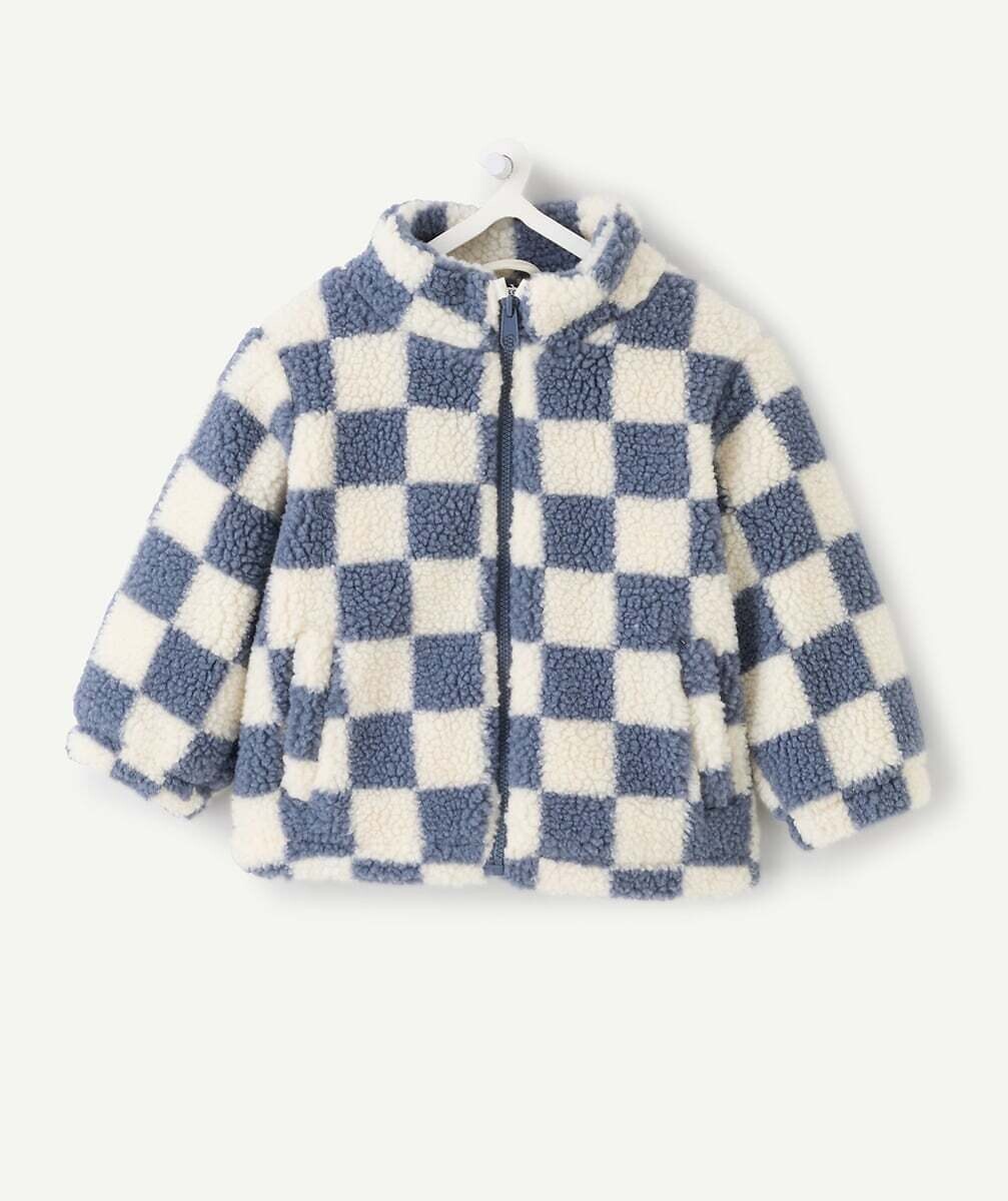 Gilet zippé, à carreaux, en sherpa, TAPE A L'OEIL