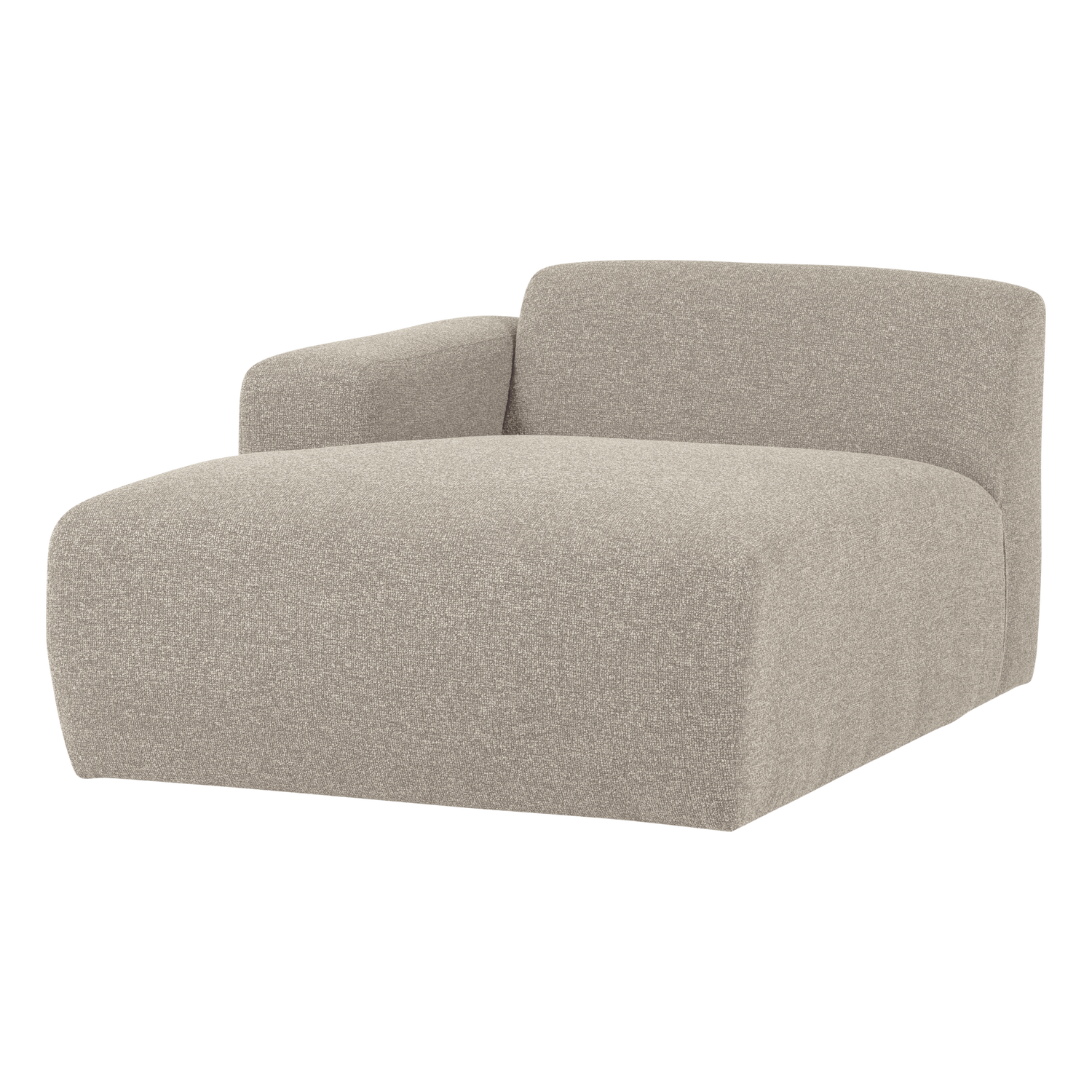 Élément chaise longue gauche en bouclé MOJO BASE, WOOOD