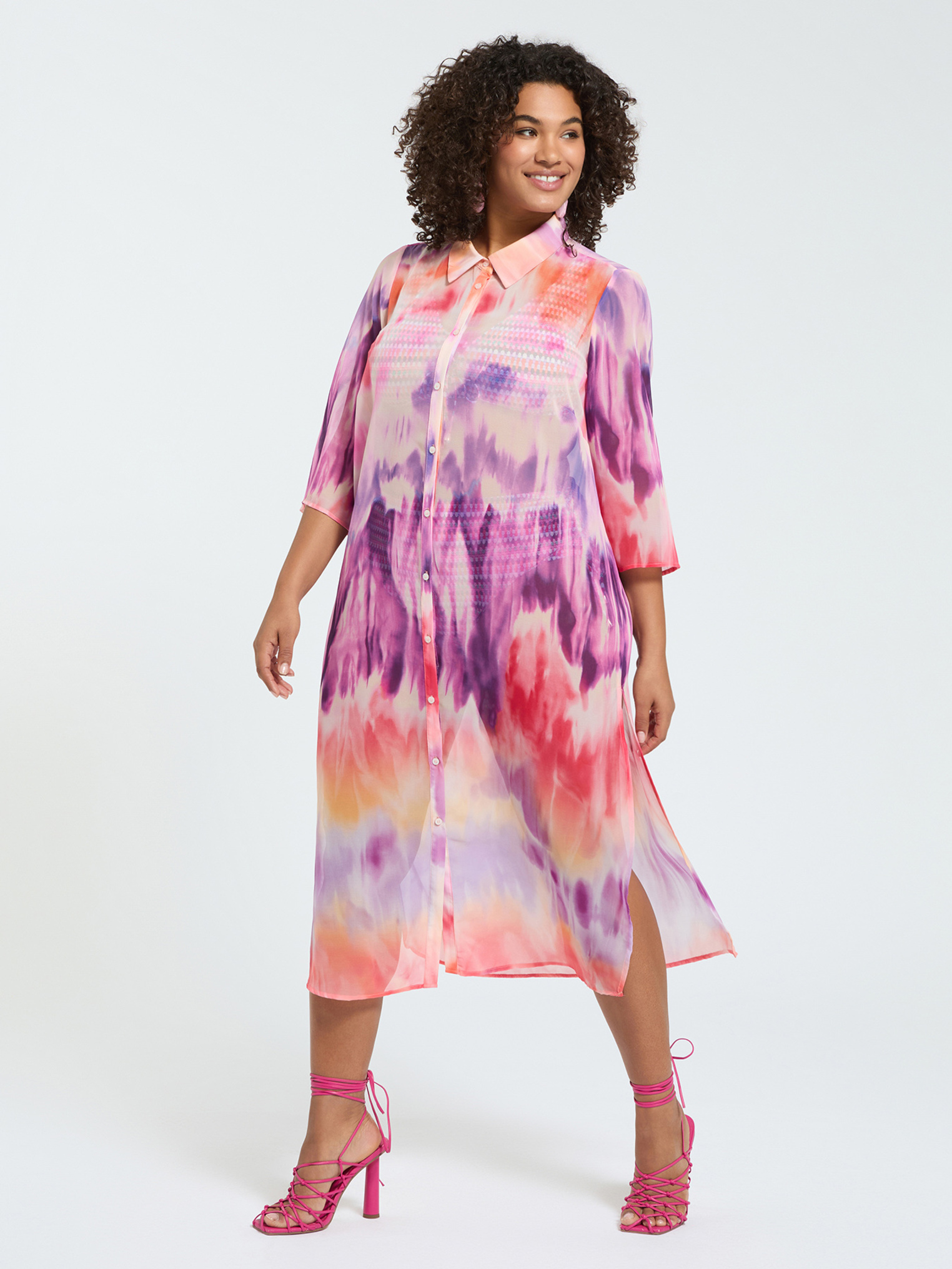 Robe chemise tie-dye, FIORELLA RUBINO