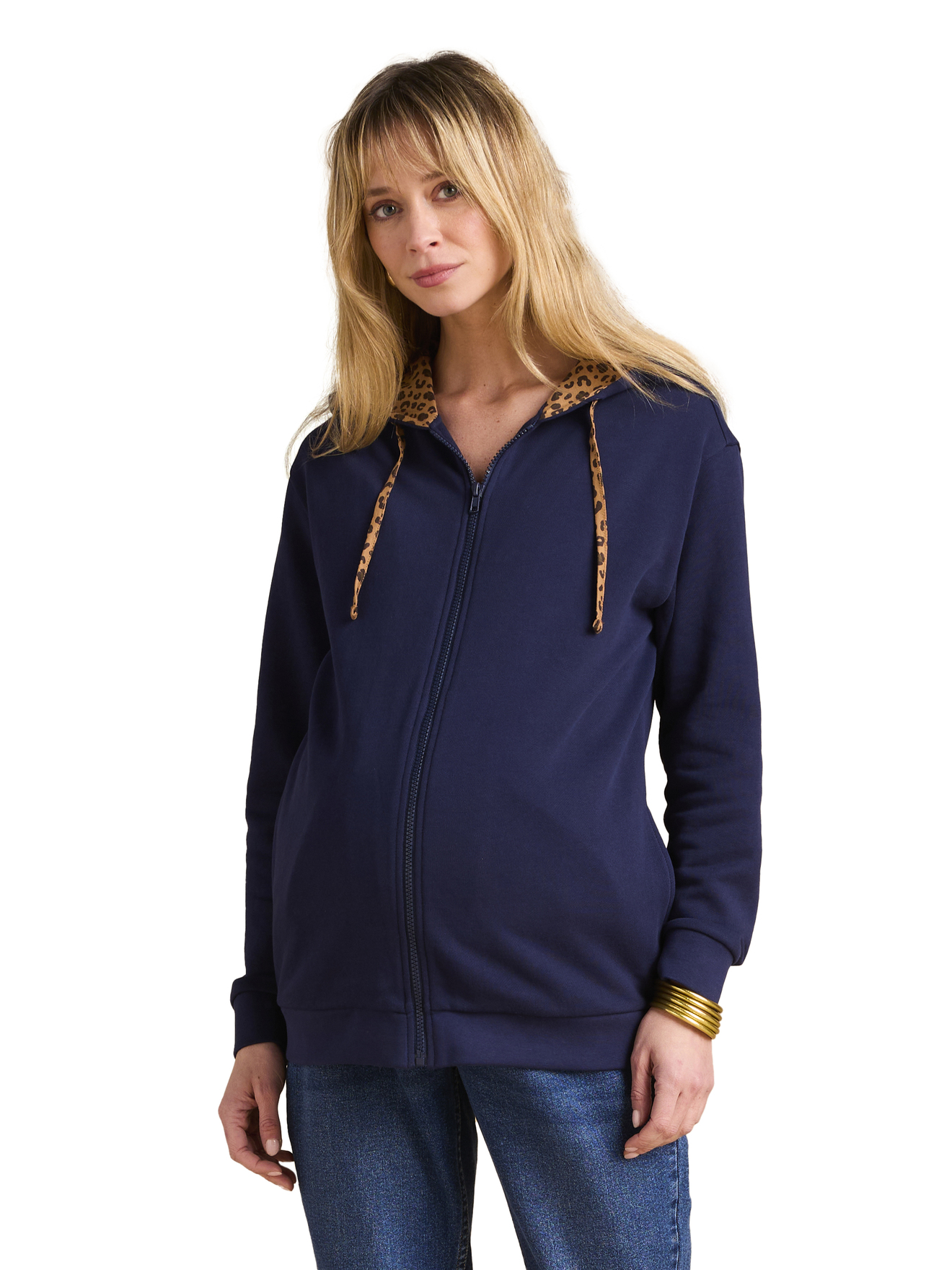 Sweat zippé évolutif avec protège-, ENVIE DE FRAISE