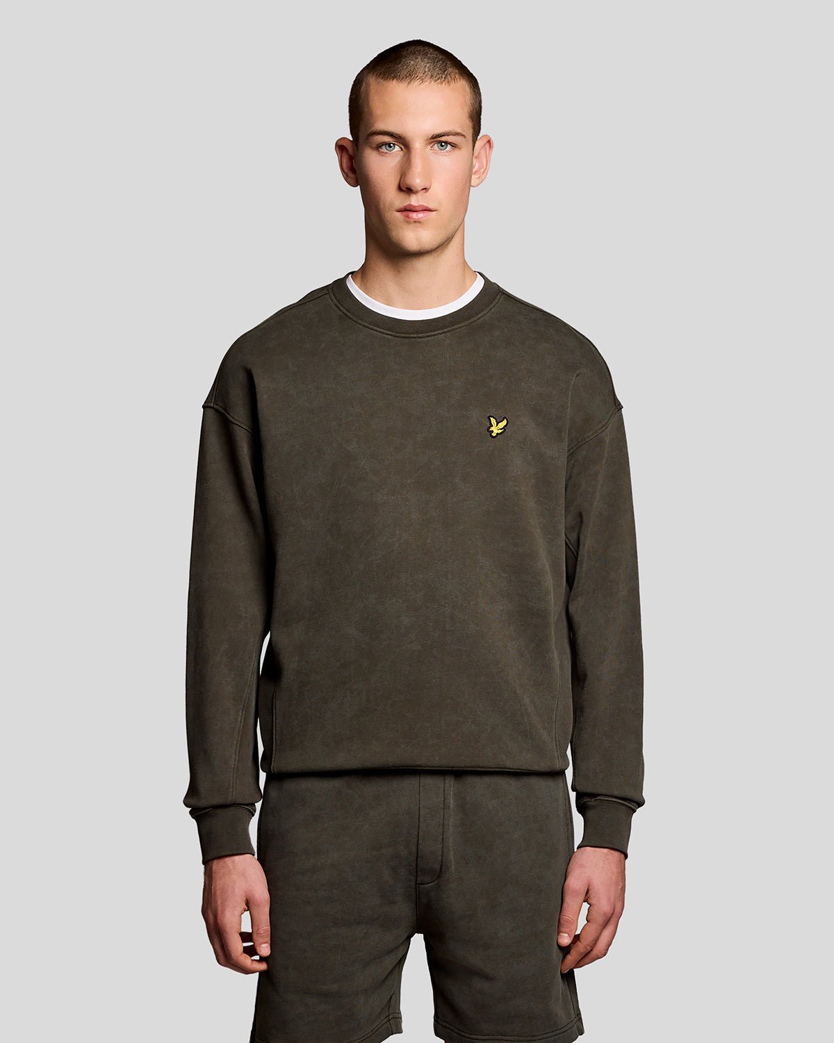 Sweat-shirt en coton délavé épais, LYLE & SCOTT