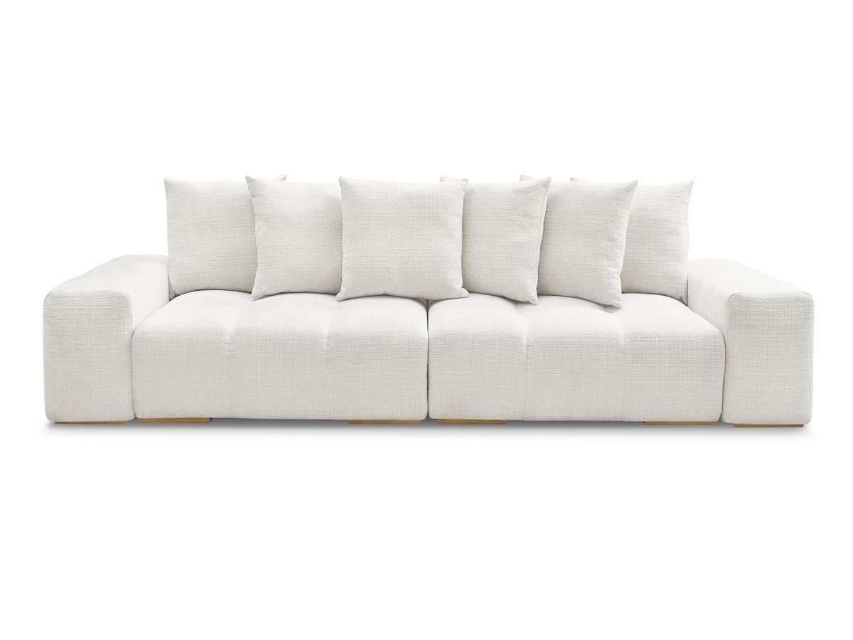 Canapé droit convertible 3 places en tissu texturé, ANAKIN, BOBOCHIC