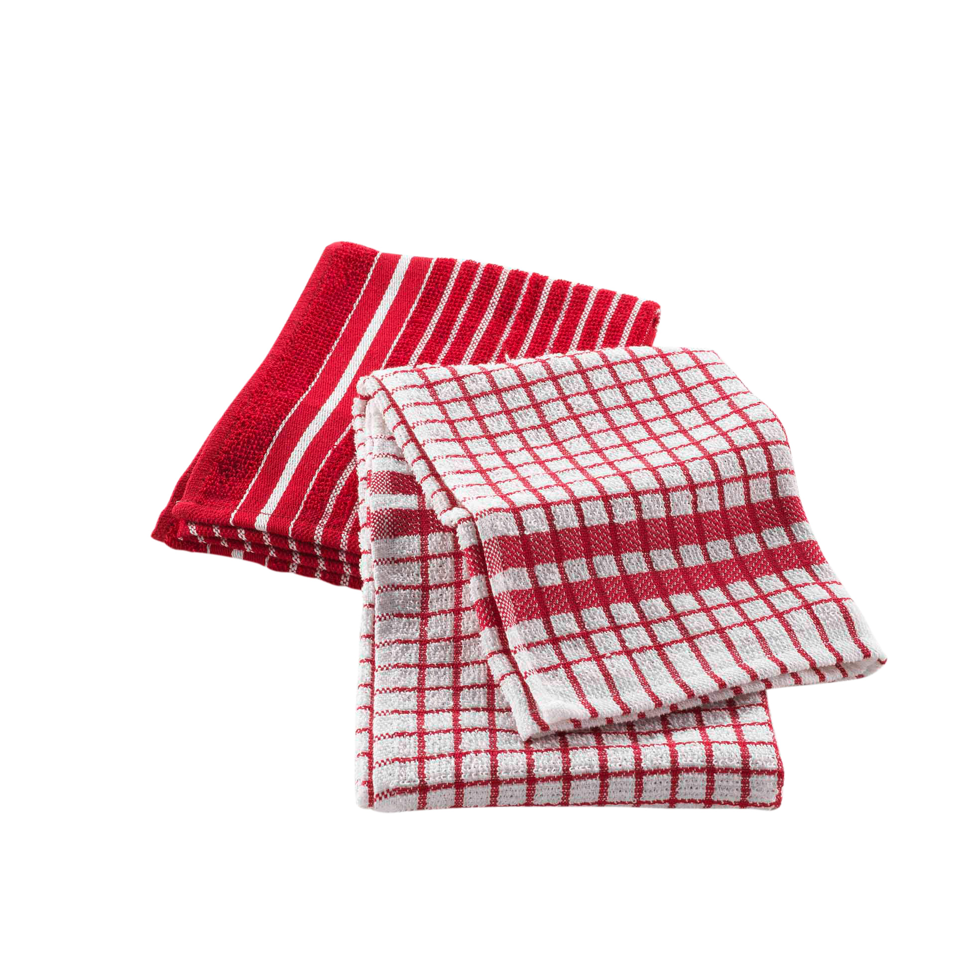 Lot de 2 torchons eponge 50 x 70 cm Classico rouge, EDEN