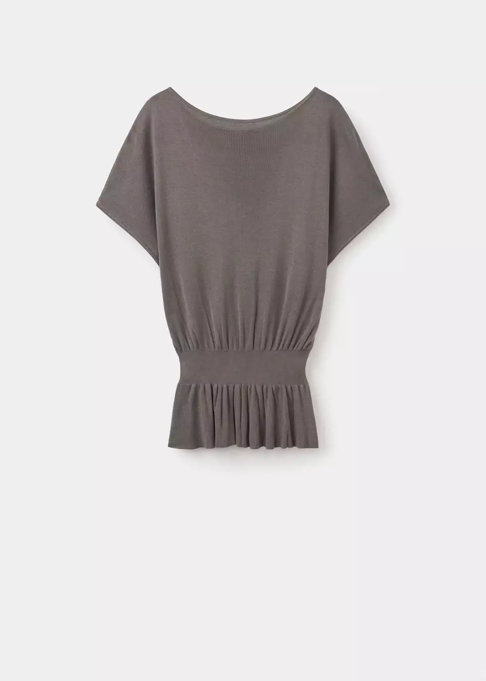 Pull en maille fine froncé, MANGO