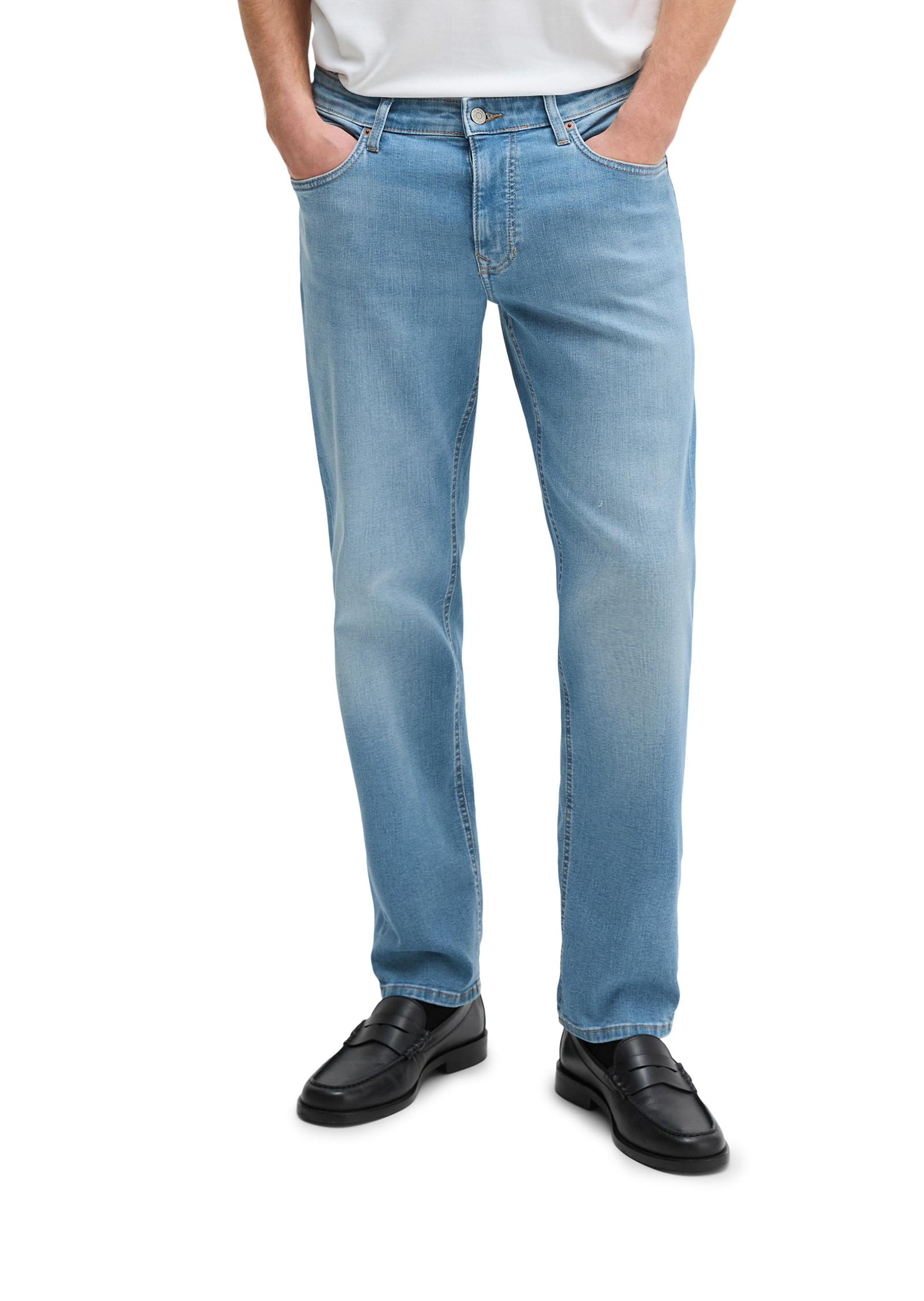 Jeans modèle Kemi regular en mélange de coton bio, MARC O'POLO