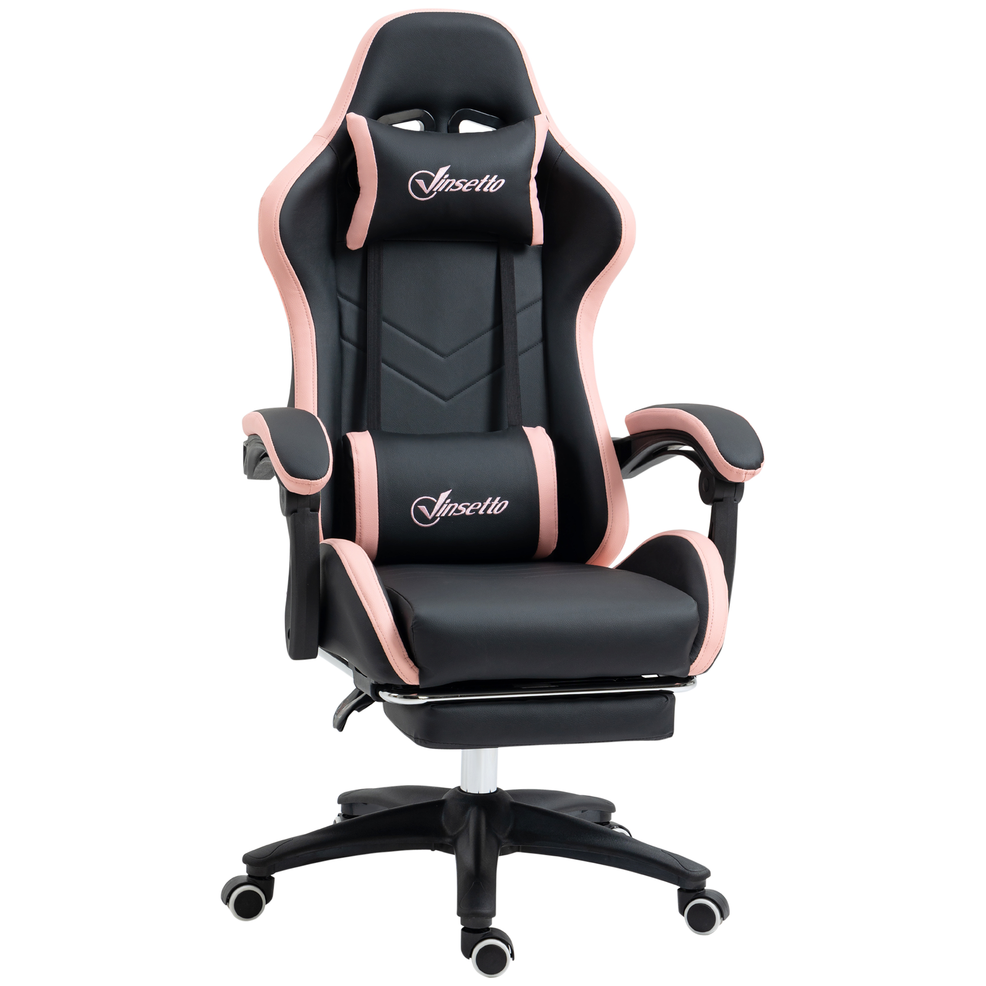 Fauteuil gaming Polyuréthane Rose, HOMCOM