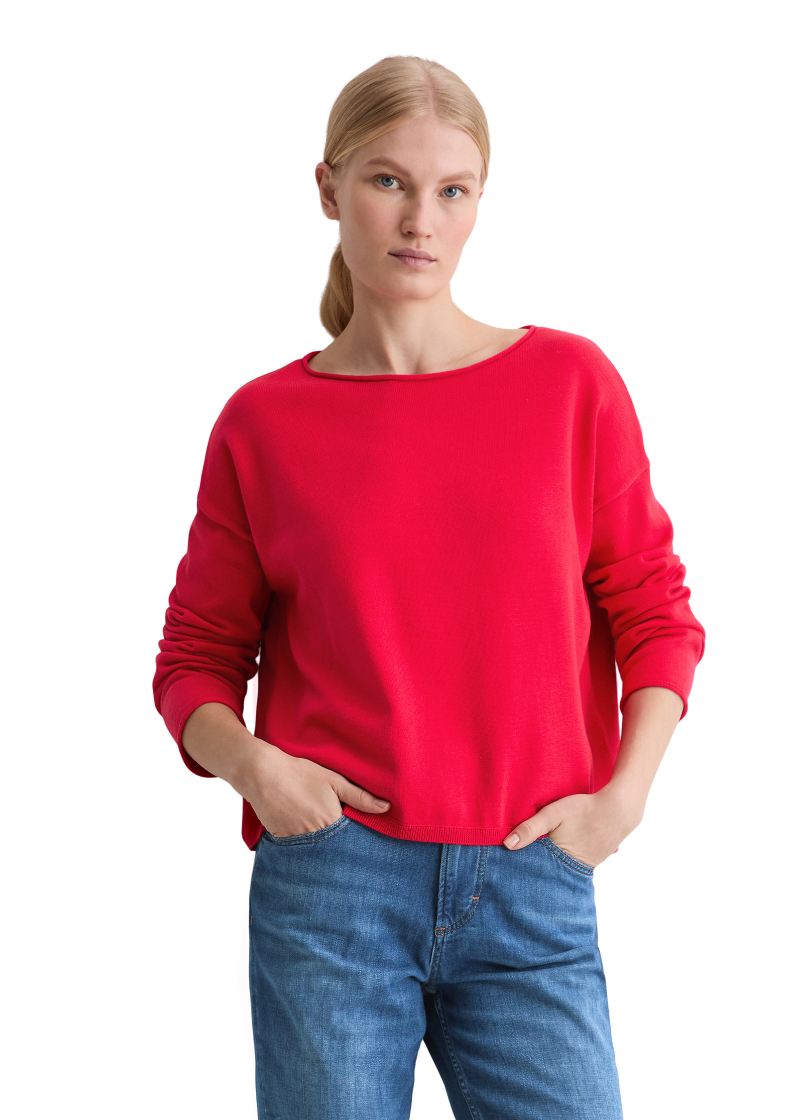 Pull en maille fine loose en pur coton bio, MARC O'POLO