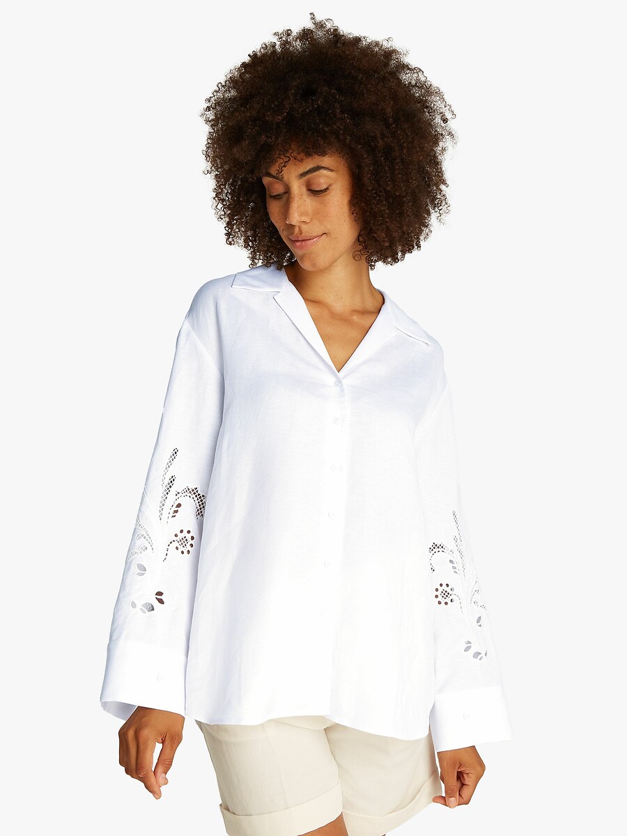 Chemise en lin brodée, TOMMY HILFIGER