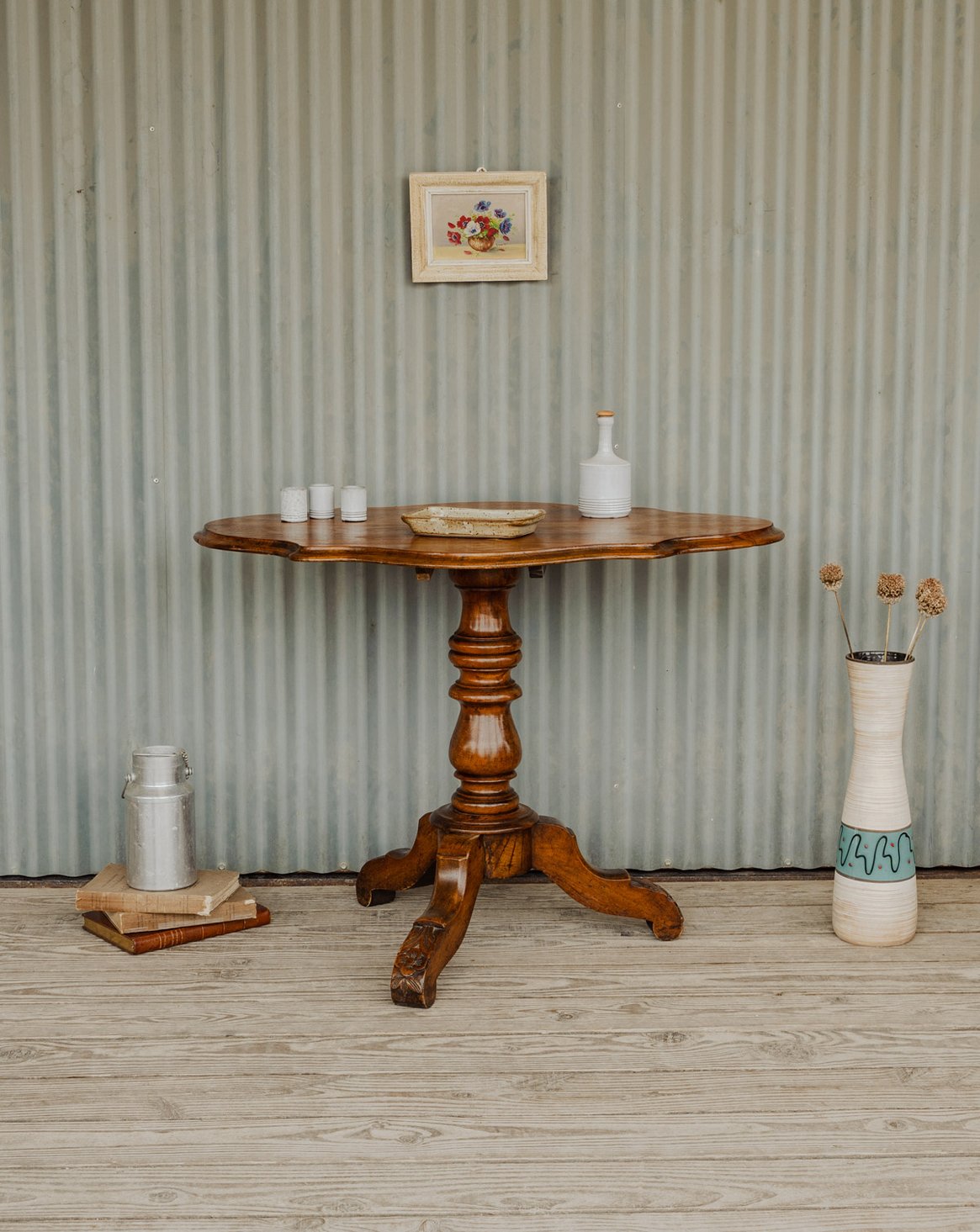 Table d'appoint en bois Francine N°905 - Bon état, DEBONGOUT