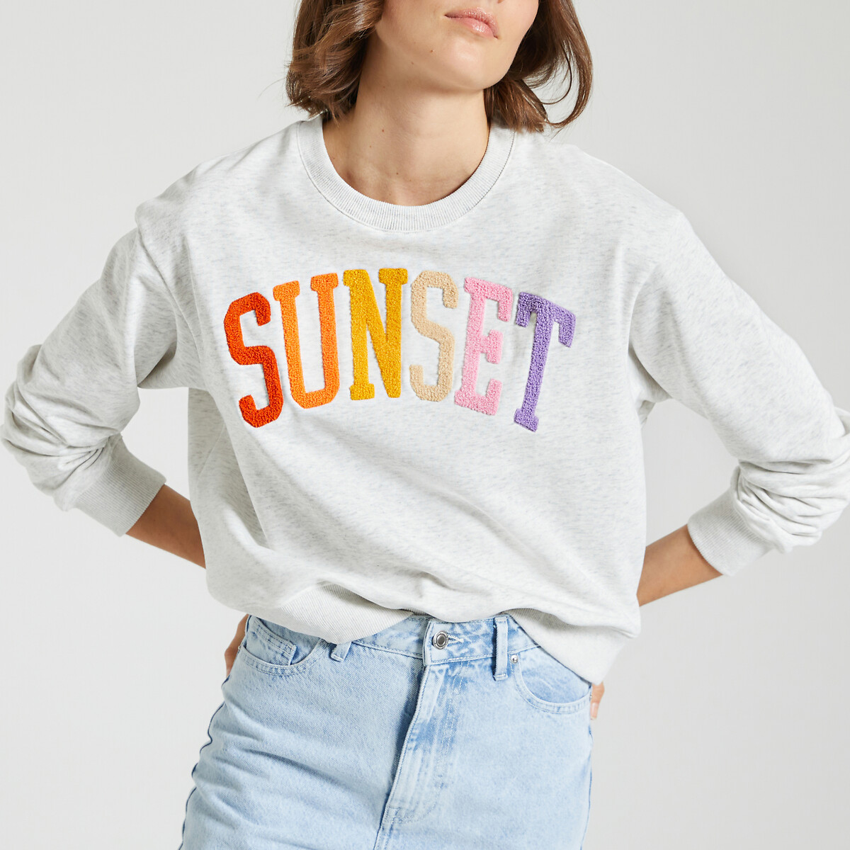 Sunset Cotton Mix Sweatshirt with Crew Neck