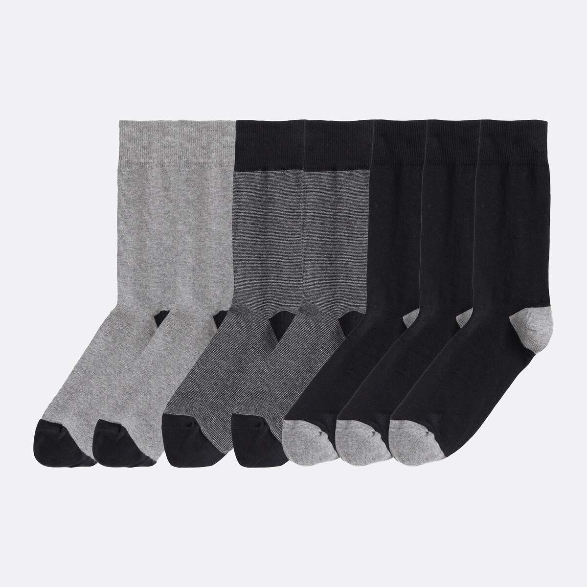Lot de 7 paires chaussettes hautes, LA REDOUTE COLLECTIONS