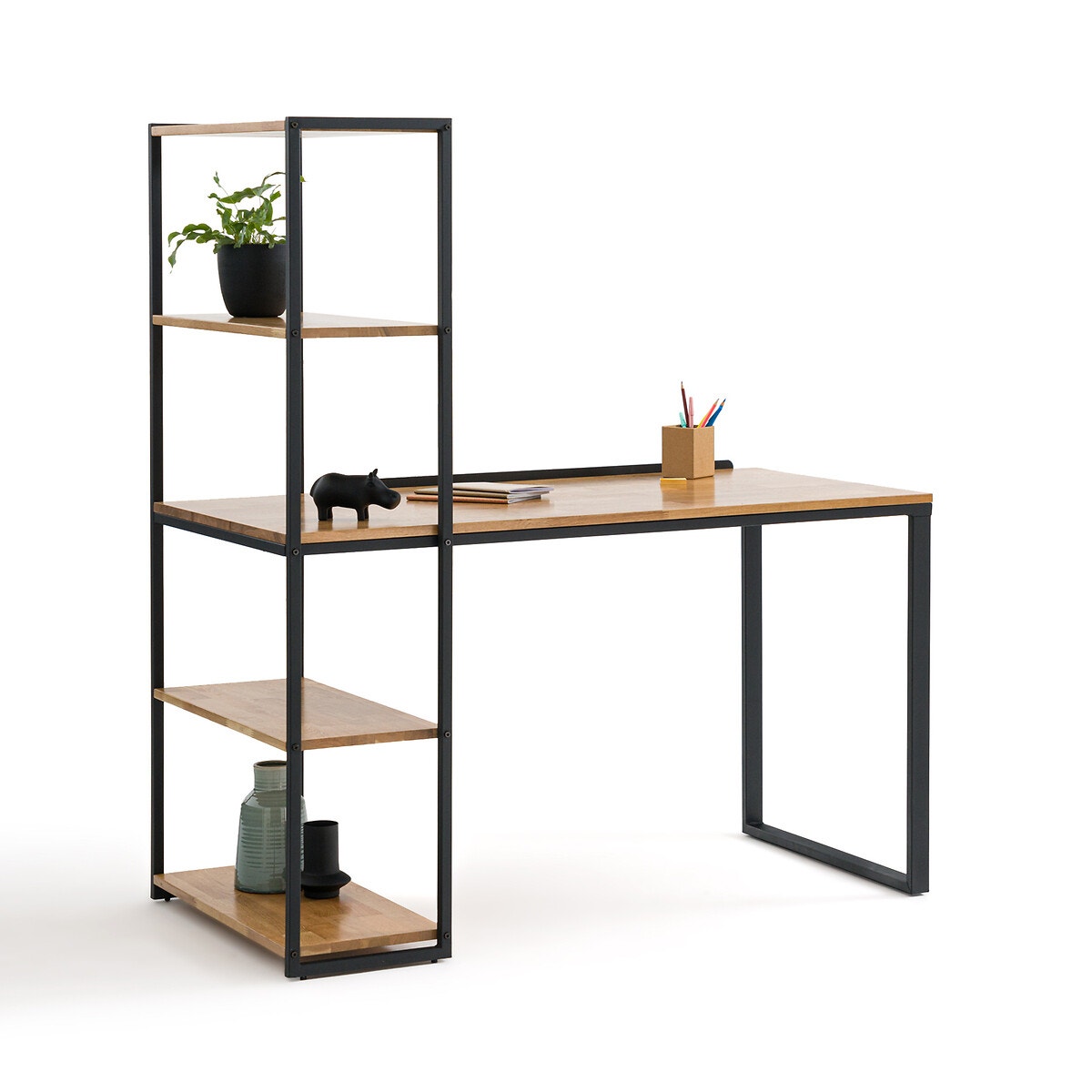 Bureau design contemporain  bois acier - La Manufacture Nouvelle