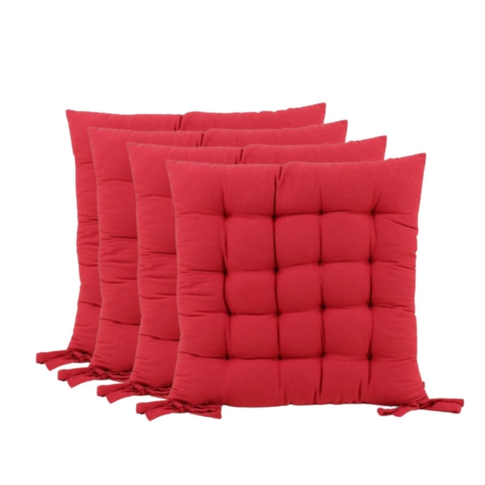 Lot de 4 galettes de chaise 40x40cm, ORNAMI