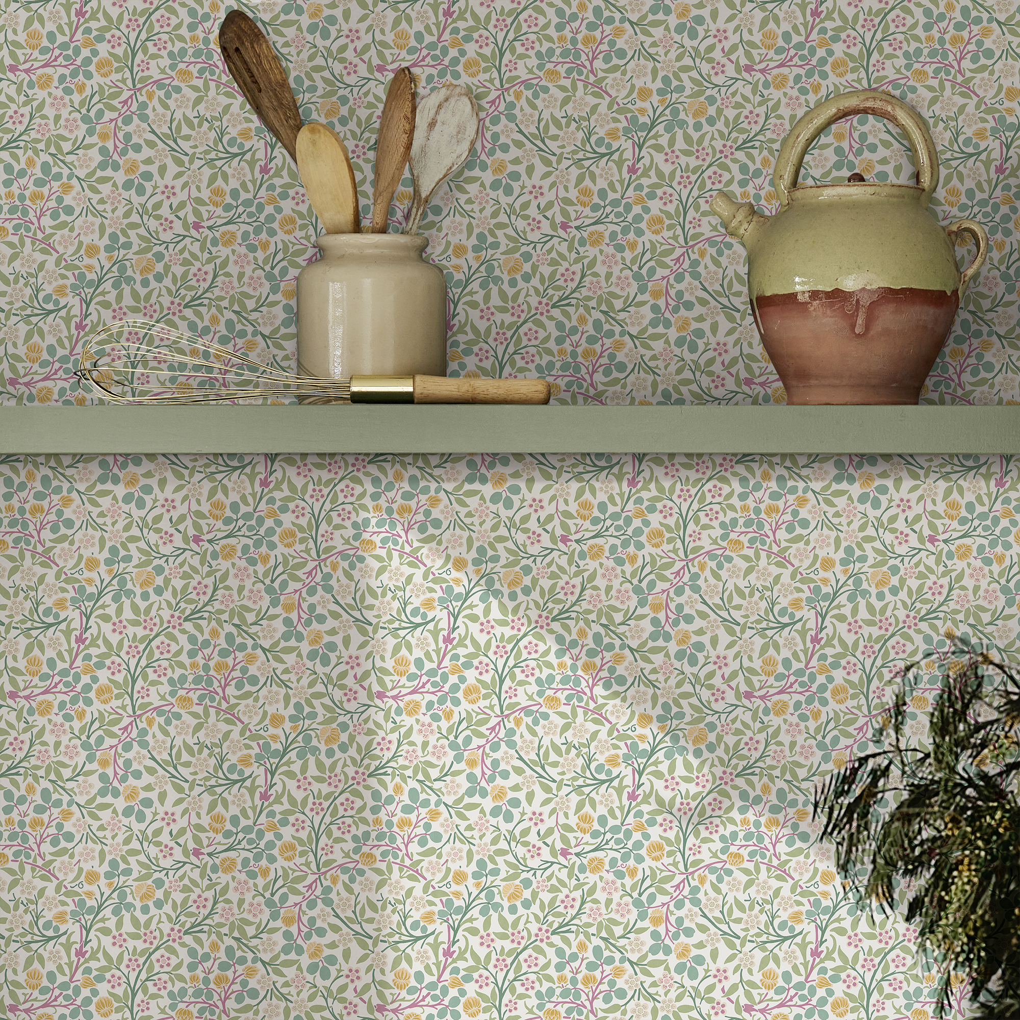 Papier peint fleuri Clover Spring Garden, WILLIAM MORRIS AT HOME