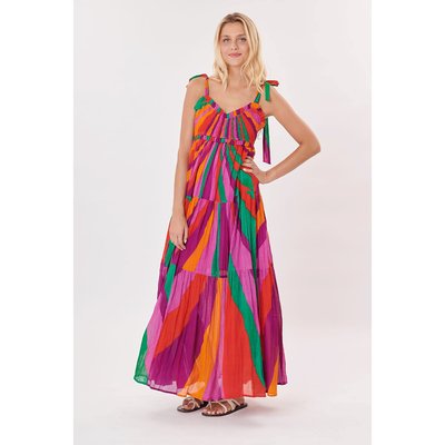 Tafraoute Tiered Maxi Dress in Printed Cotton DERHY