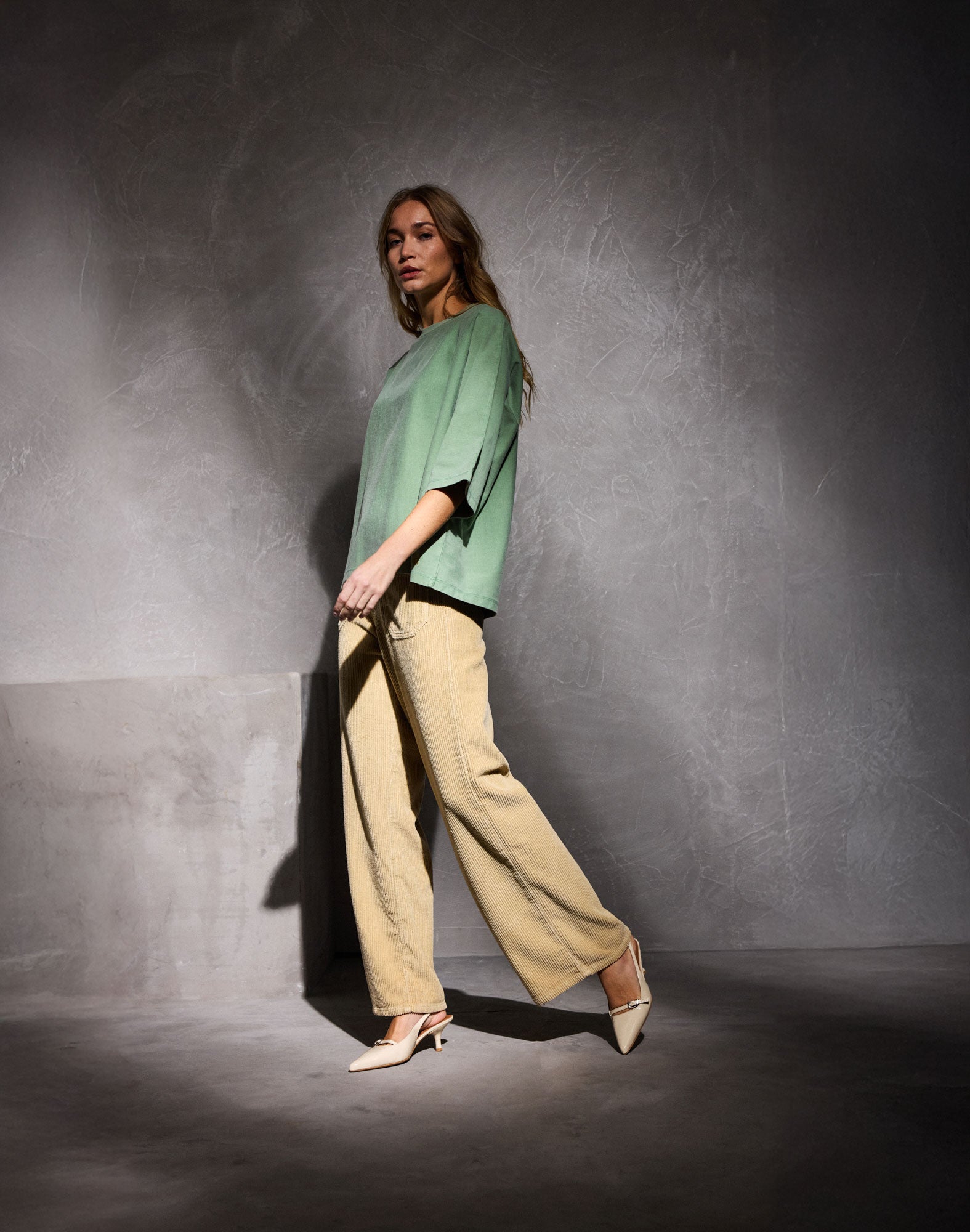 Pantalon JANE VELOURS BISCOTT, PULLIN