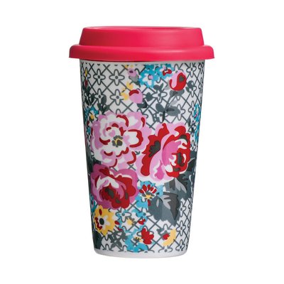 Floral Double Walled Travel Mug 330ml SO'HOME