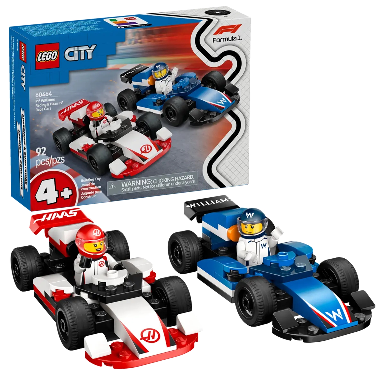 City Voitures de course de F1® Williams Racing et Haas F1®, LEGO