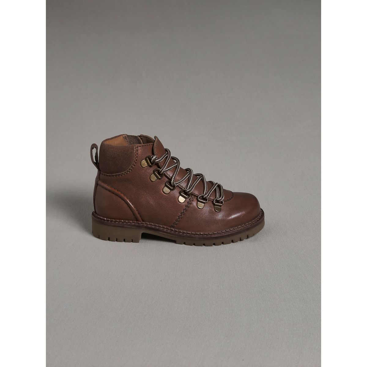 Chaussures esprit montagne en cuir marron Cyrillus La Redoute