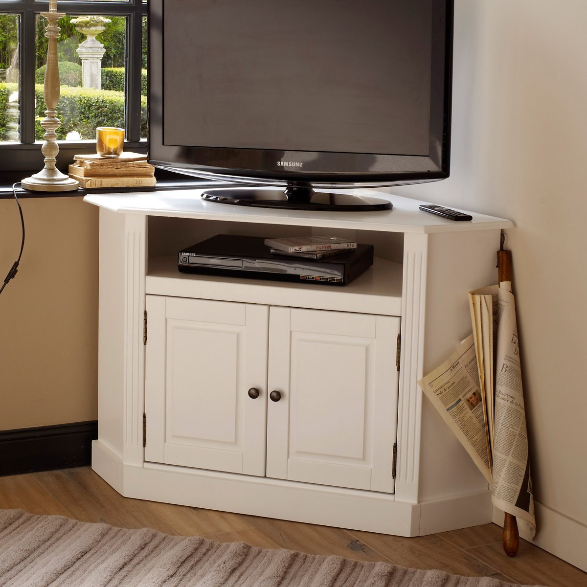 tv-meubel in massief dennenhout authentic style wit La Redoute Interieurs | La Redoute