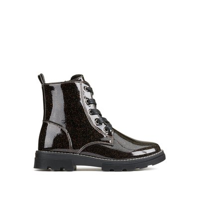 Kids Glittery Ankle Boots with Zip Fastening and Laces LA REDOUTE COLLECTIONS